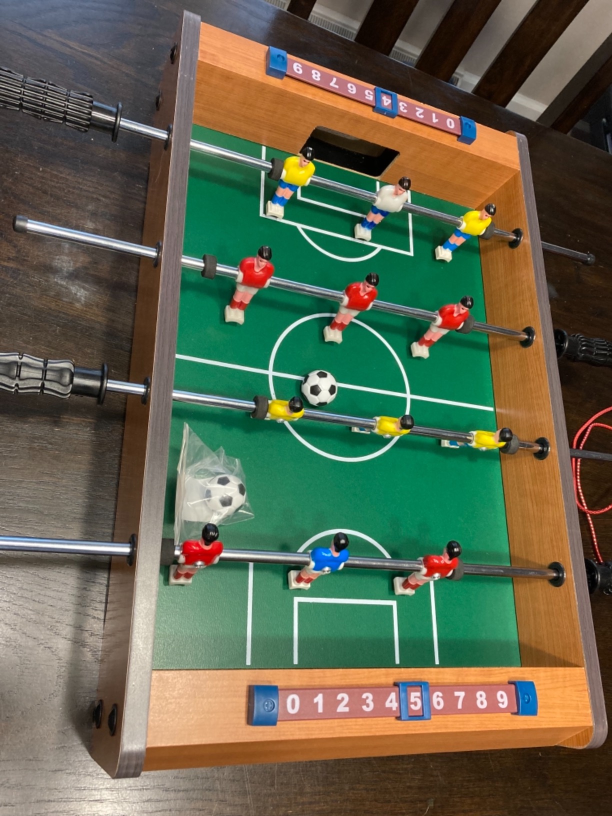 Foosball Table - 20-Inch Mini Soccer/Football Table Game for Arcade, Game Room, and Mancave - Set Includes Two Balls and Score Keeper by Hey Play customer photo 2