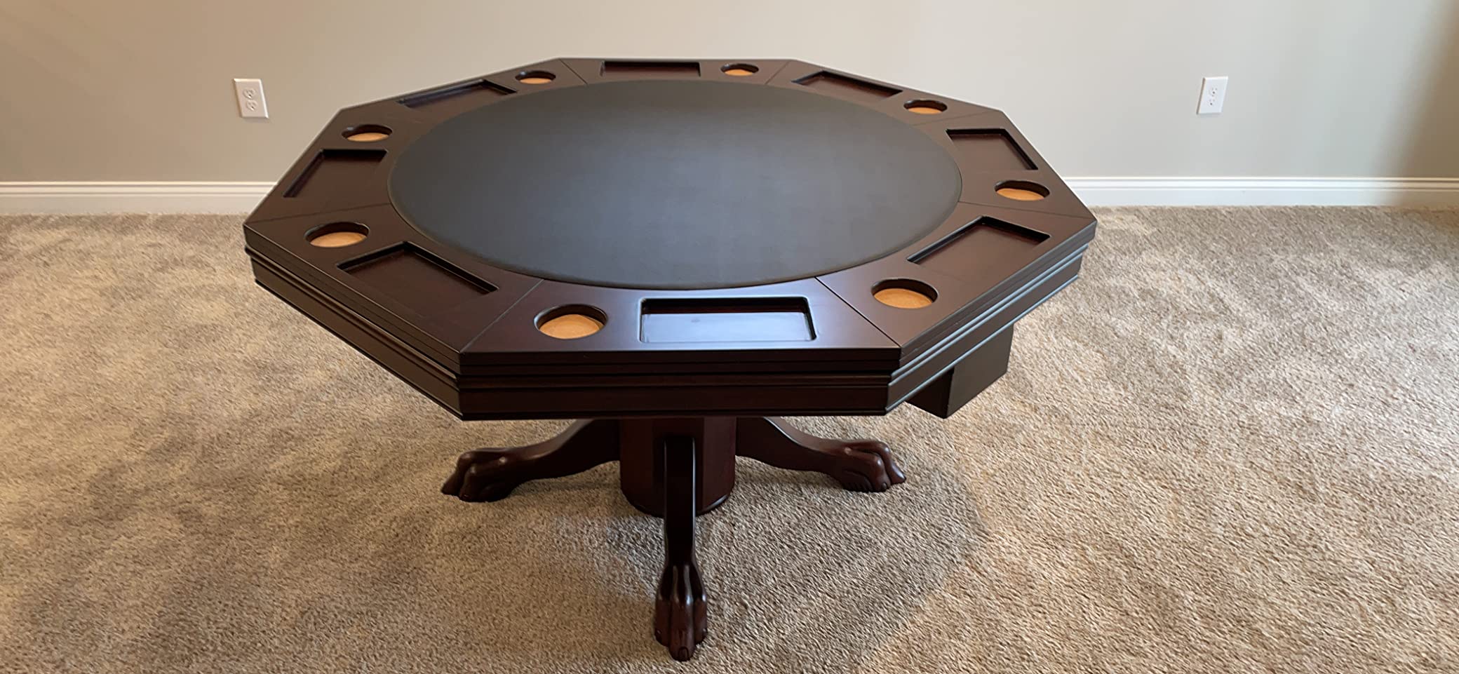 Combination 3 in 1 Poker/Game Table (Mahogany Finish) customer photo 1