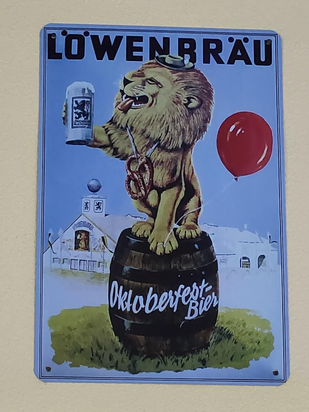 ERLOOD Lowenbrau Beer Retro Vintage Home Decor Wall Tin Sign customer photo 1