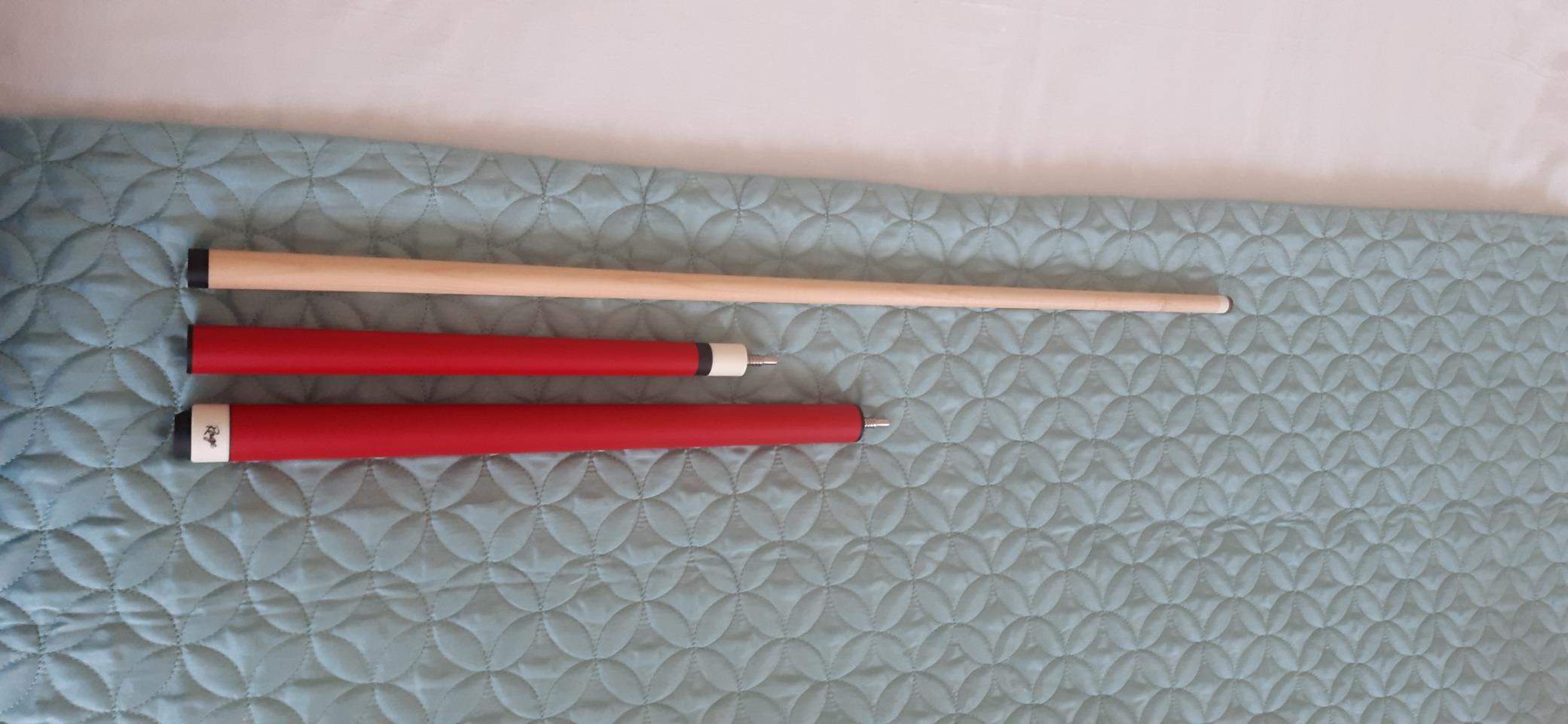 RAGE Heavy Hitter Jump Break Cue, 3 Piece Pool Stick, Red, 25oz customer photo 1