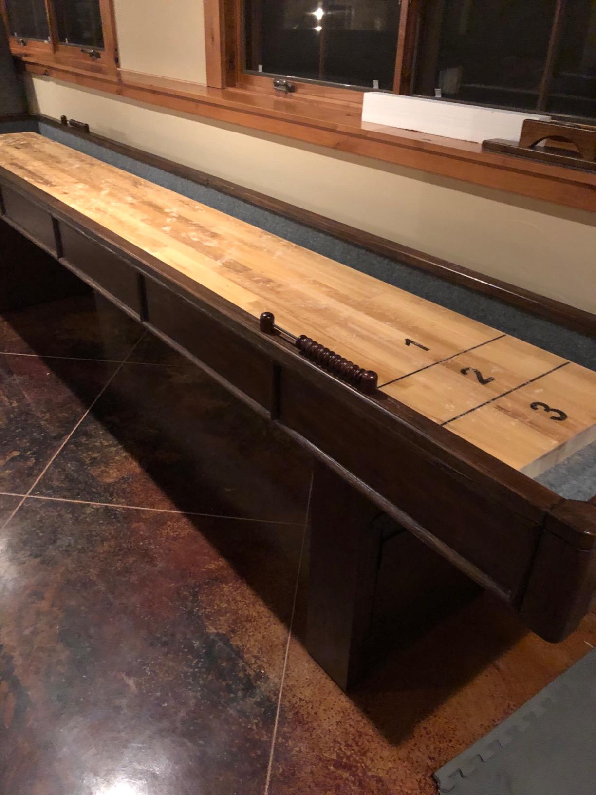 Barrington Billiards 12' Webster Shuffleboard Table with Scratch-Resistant Playfield and 8 Puck Set customer photo 2
