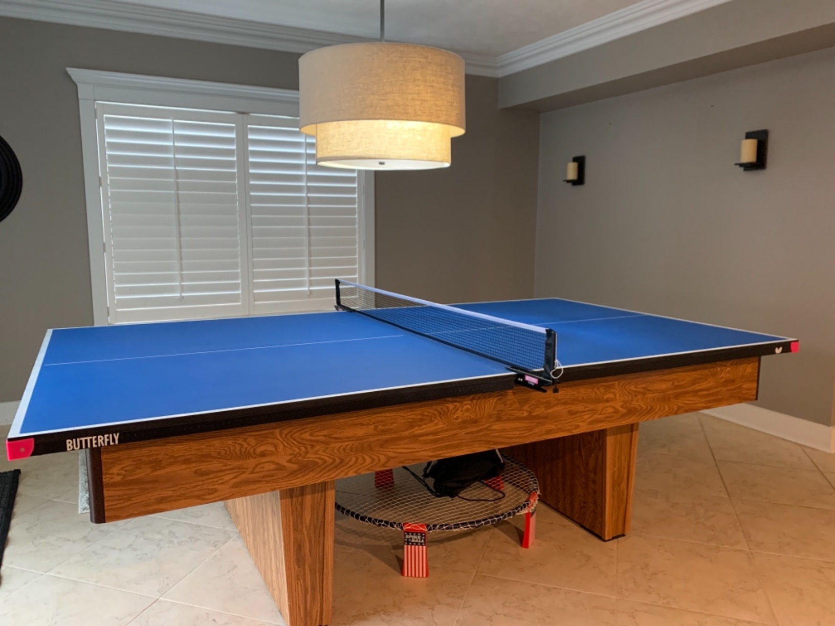 Butterfly Pool Table Conversion Top for Billiard Table - Conversion Table Tennis Game Table with Net - Pool Table Topper Game Tables - Pool Table Conversion Top for Ping Pong - 9 x 5 customer photo 2