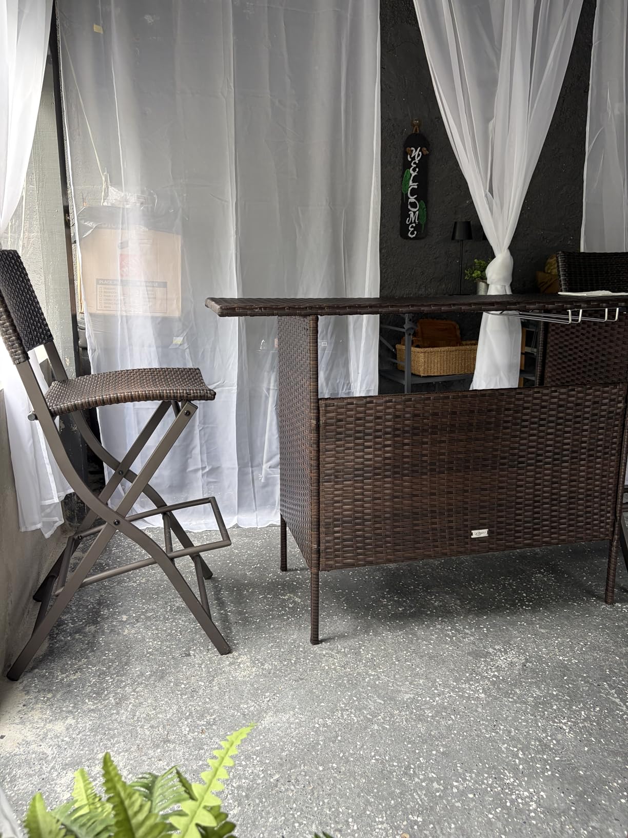 Christopher Knight Home Margarita Outdoor Wicker Barstools, 2-Pcs Set, Multibrown customer photo 1