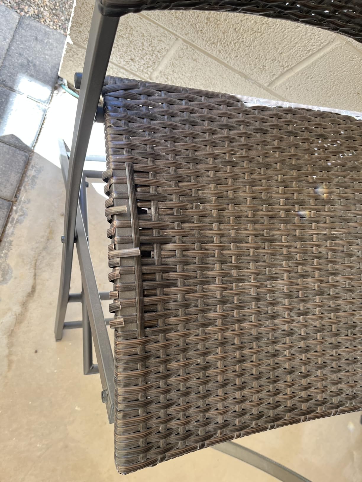 Christopher Knight Home Margarita Outdoor Wicker Barstools, 2-Pcs Set, Multibrown customer photo 2