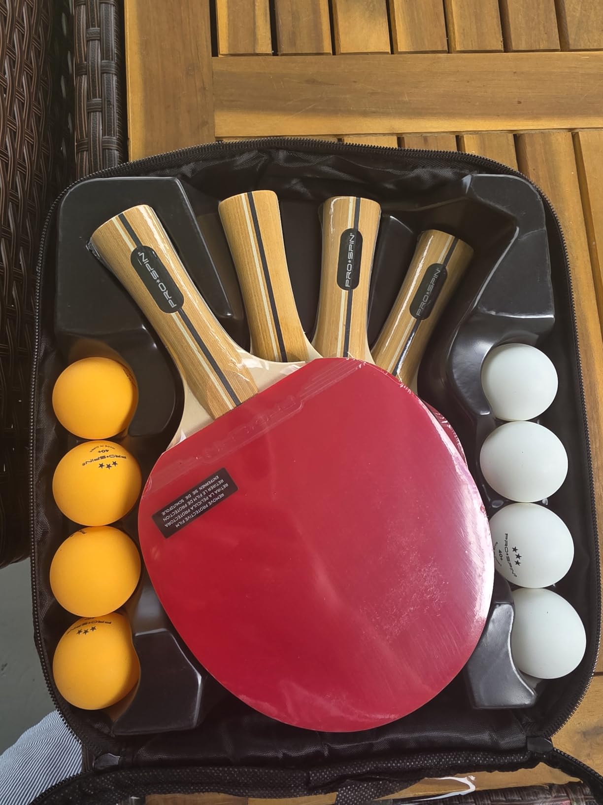 PRO-SPIN Ping Pong Paddles - High-Performance Set with Premium Table Tennis Rackets, 3-Star Ping Pong Balls, Compact Storage Case | Professional Quality Ping Pong Paddle Set | Indoor & Outdoor Games customer photo 1