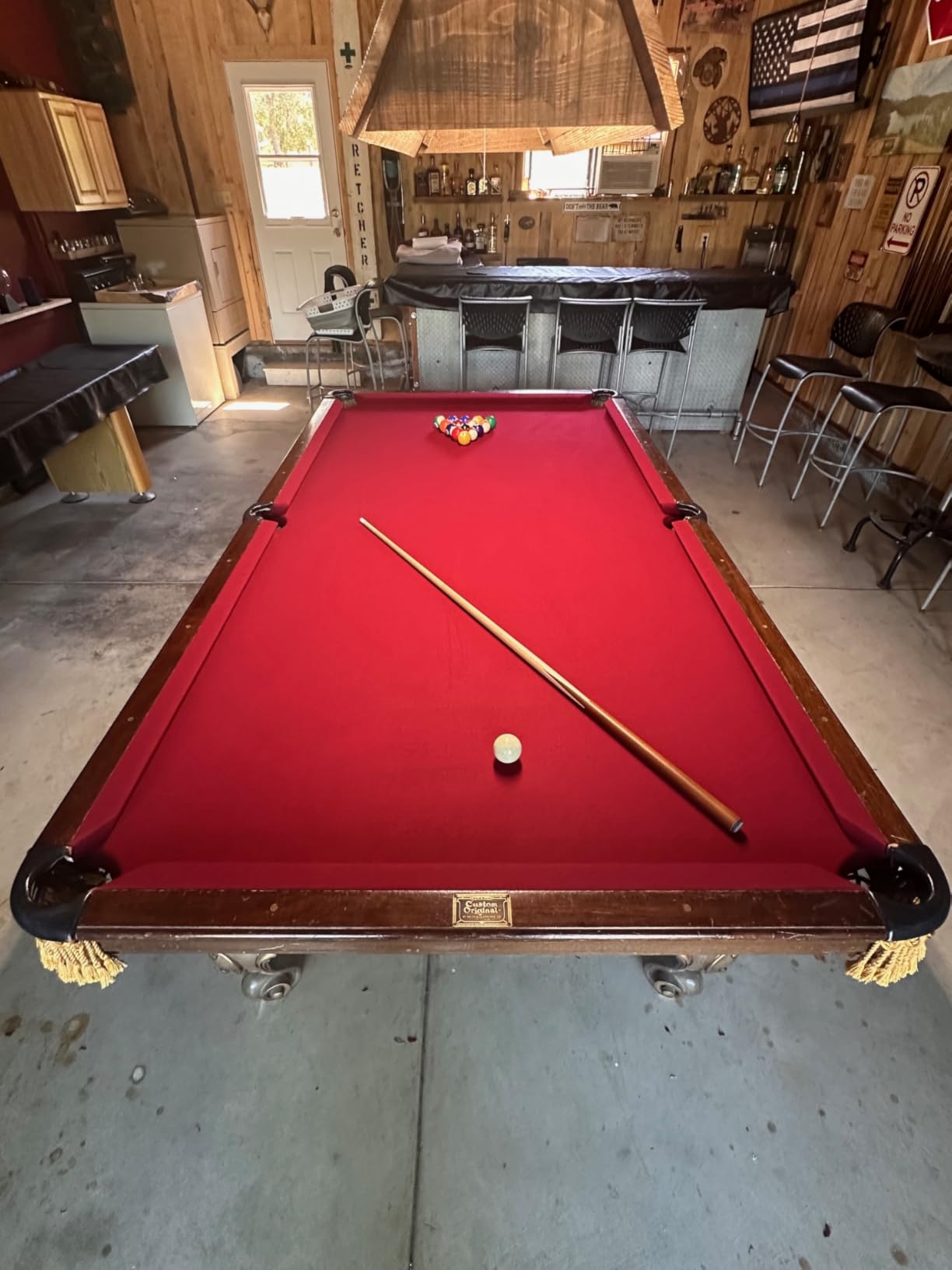 Accuplay 20 oz Pre Cut Pool Table Felt - Choose for 7, 8 or 9 Foot Table. English Green, Spurce Green, Blue, Navy, Red, Burgundy, Gray, Tan, or Black customer photo 1