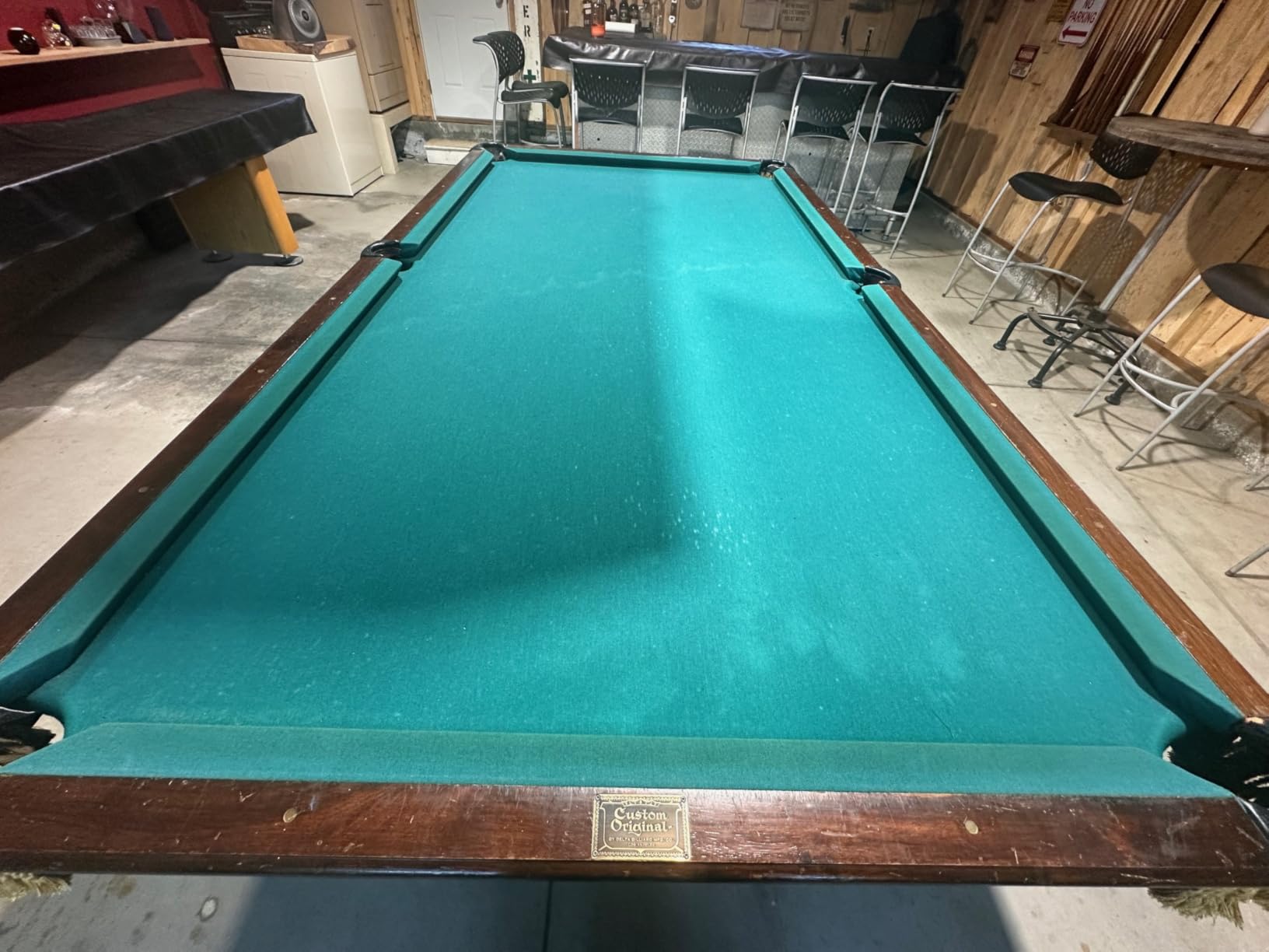 Accuplay 20 oz Pre Cut Pool Table Felt - Choose for 7, 8 or 9 Foot Table. English Green, Spurce Green, Blue, Navy, Red, Burgundy, Gray, Tan, or Black customer photo 2