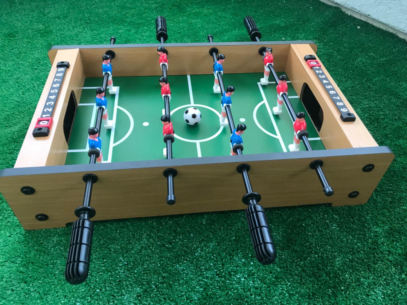 WIN.MAX Mini Foosball Table (Upgrade) 20-Inch Foosball Table Adult Size Top Football/Soccer Game Table for Kids Easy to Store customer photo 2
