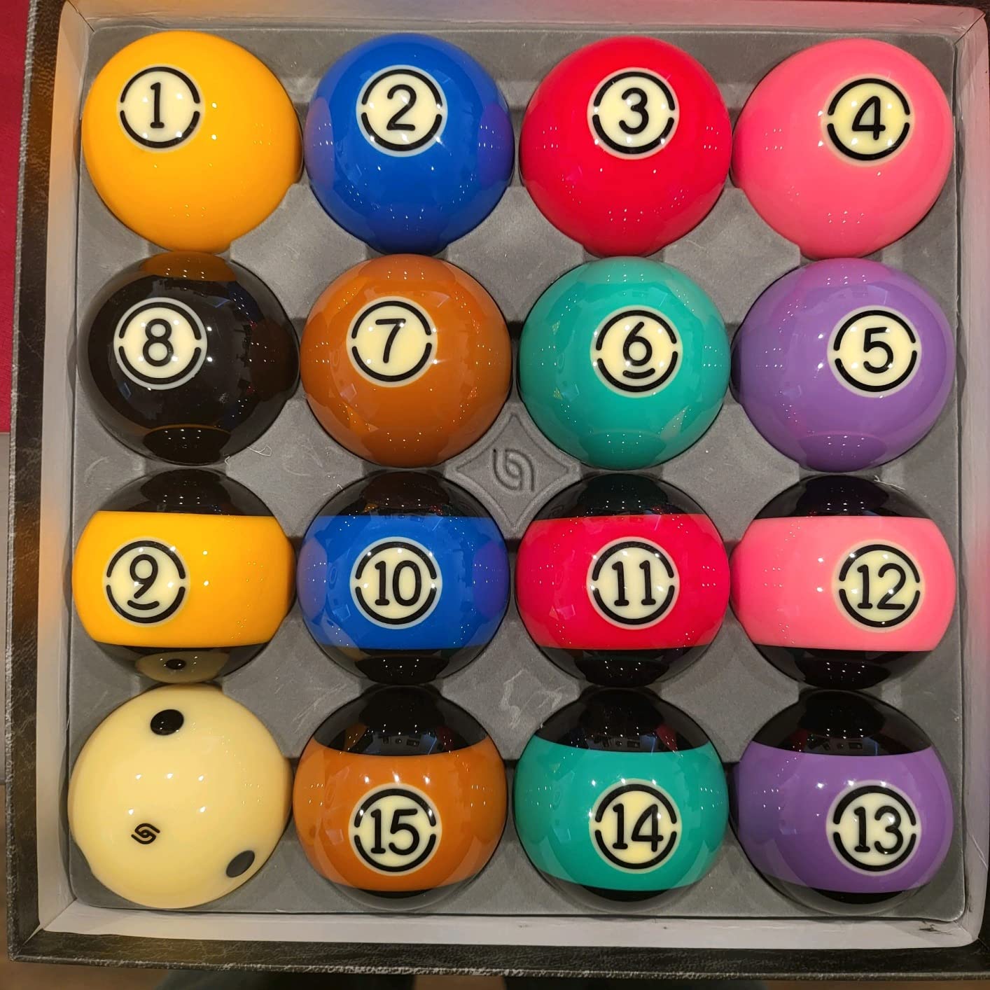 Aramith Tournament Black TV Billiard Pool Ball Set 2 1/4