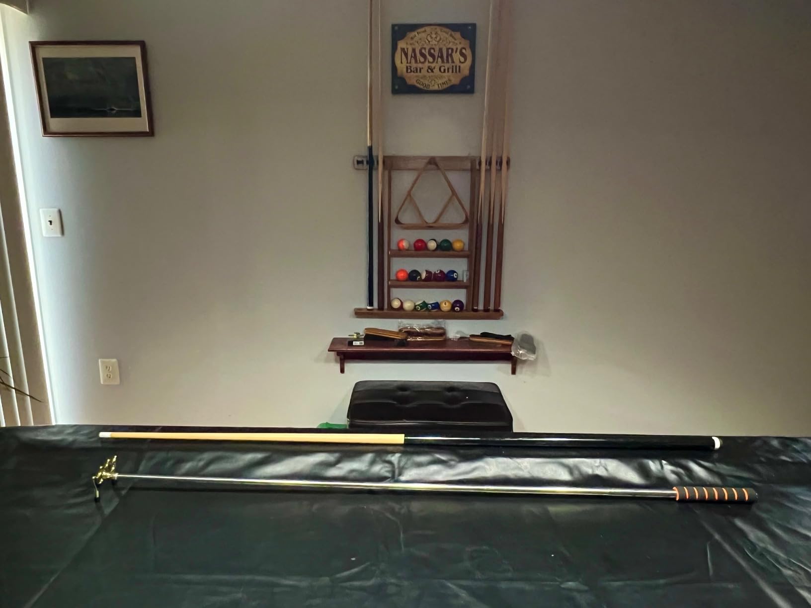 Skylety Pool Cue Snooker Stick Pool Table Accessories Retractable Billiards Cue Rest with Removable Brass Bridge Head customer photo 1