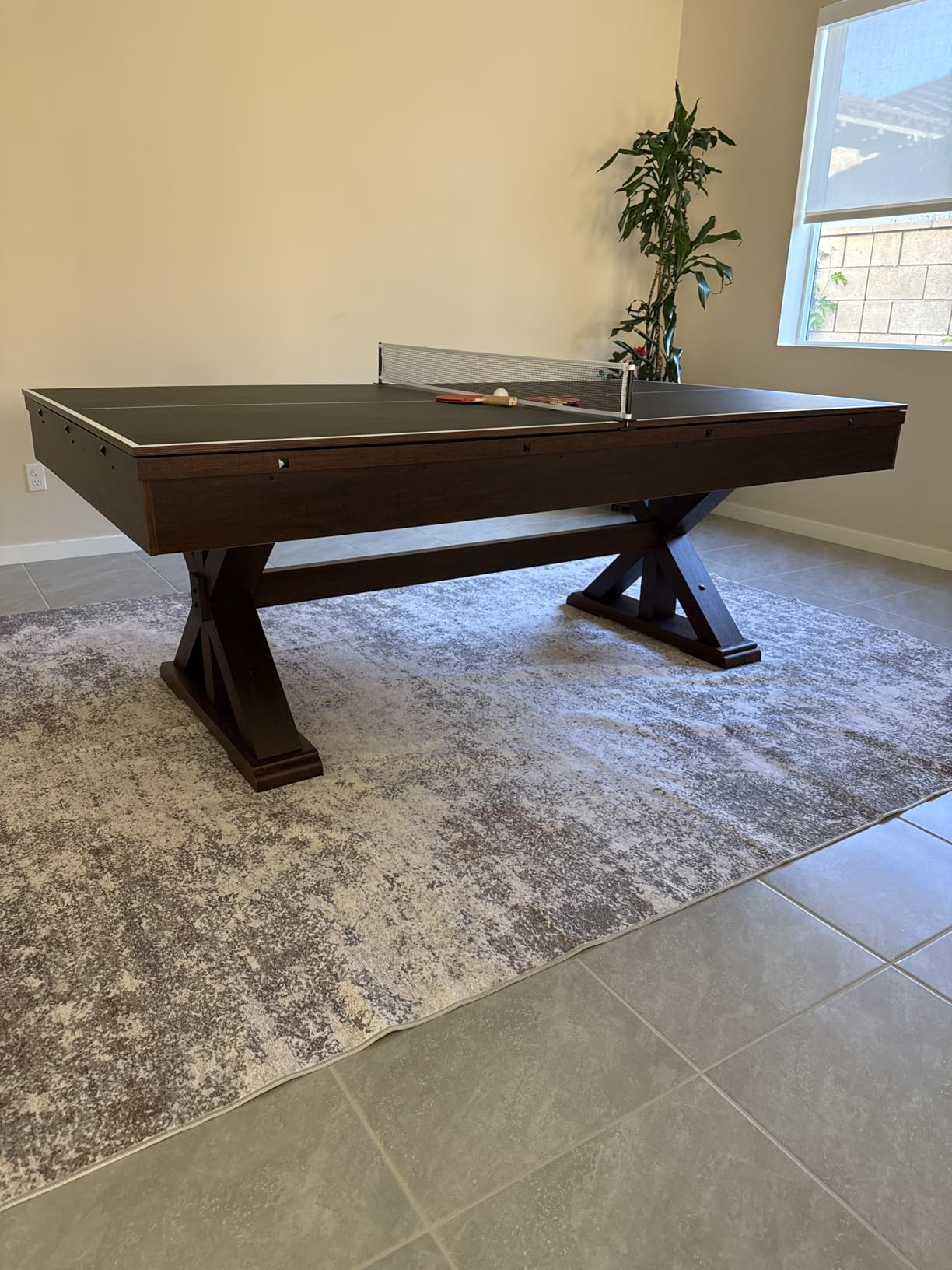 Freetime Fun 7 FT 3 in 1 Multi Game Pool Table with Dining Top Pool Table Ping Pong Table Combo, Includes Accessories and Tennis Paddles customer photo 1