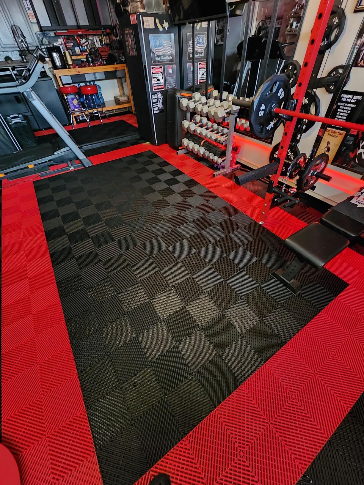 Swisstrax Ribtrax PRO Interlocking Garage Floor Tiles, 15.75 x 15.75-Inch, Jet Black, 24 Piece Set customer photo 2