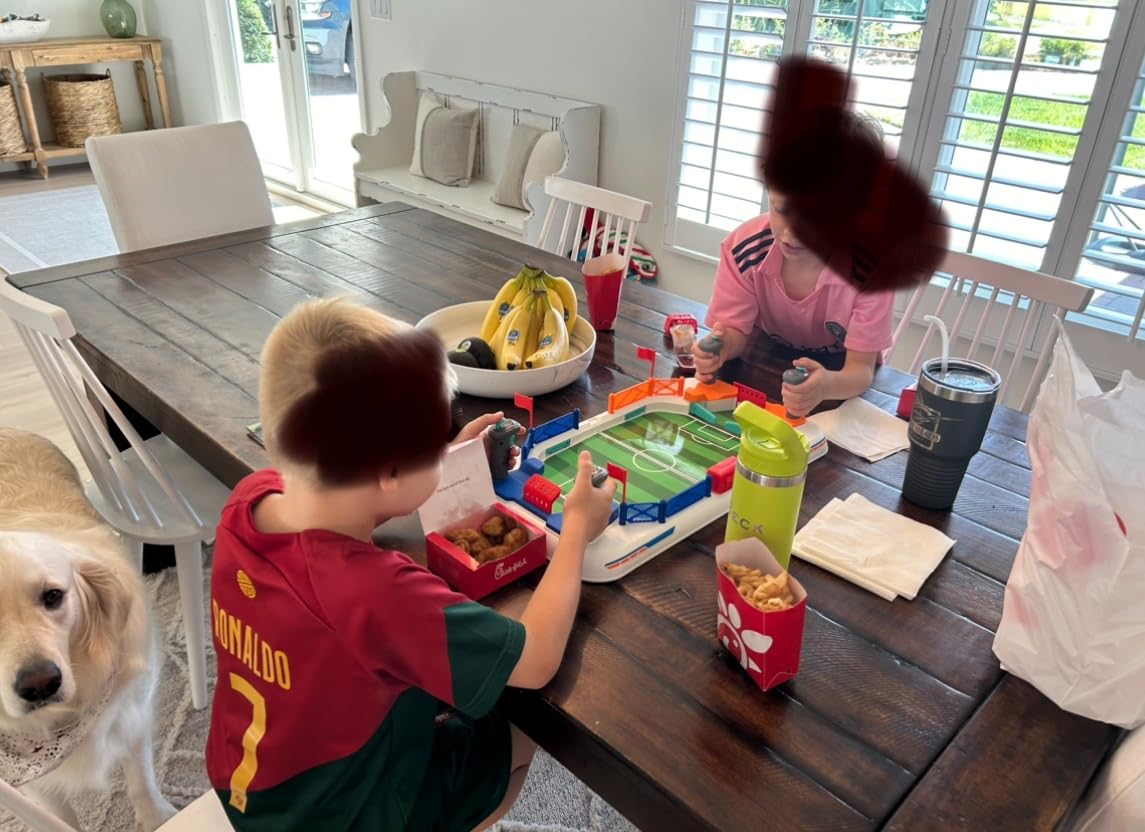 COUOMOXA Soccer Board Game for Kids: Mini Foosball Table Game - Interaction Soccer Toys for 3 4 5 6 7 8-12 Year Old Indoor Family Playroom Party - Perfect Birthday Sports Gift for Boys Girls customer photo 2