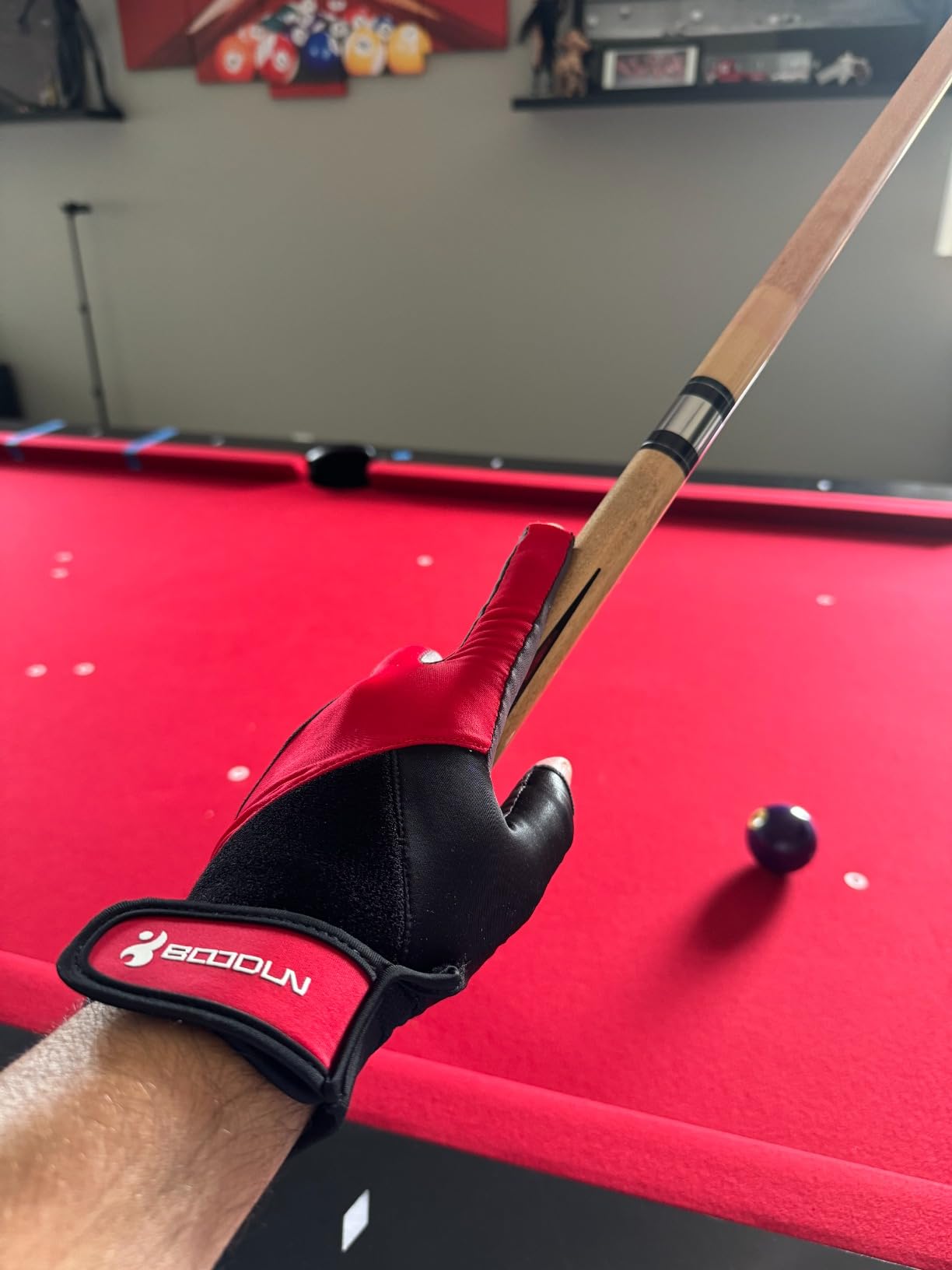YFY Billiard Pool Gloves for Left Hand 3 Finger, Splicing Process, Snooker Cue Sport Glove Popular Sizes for Men & Women customer photo 2