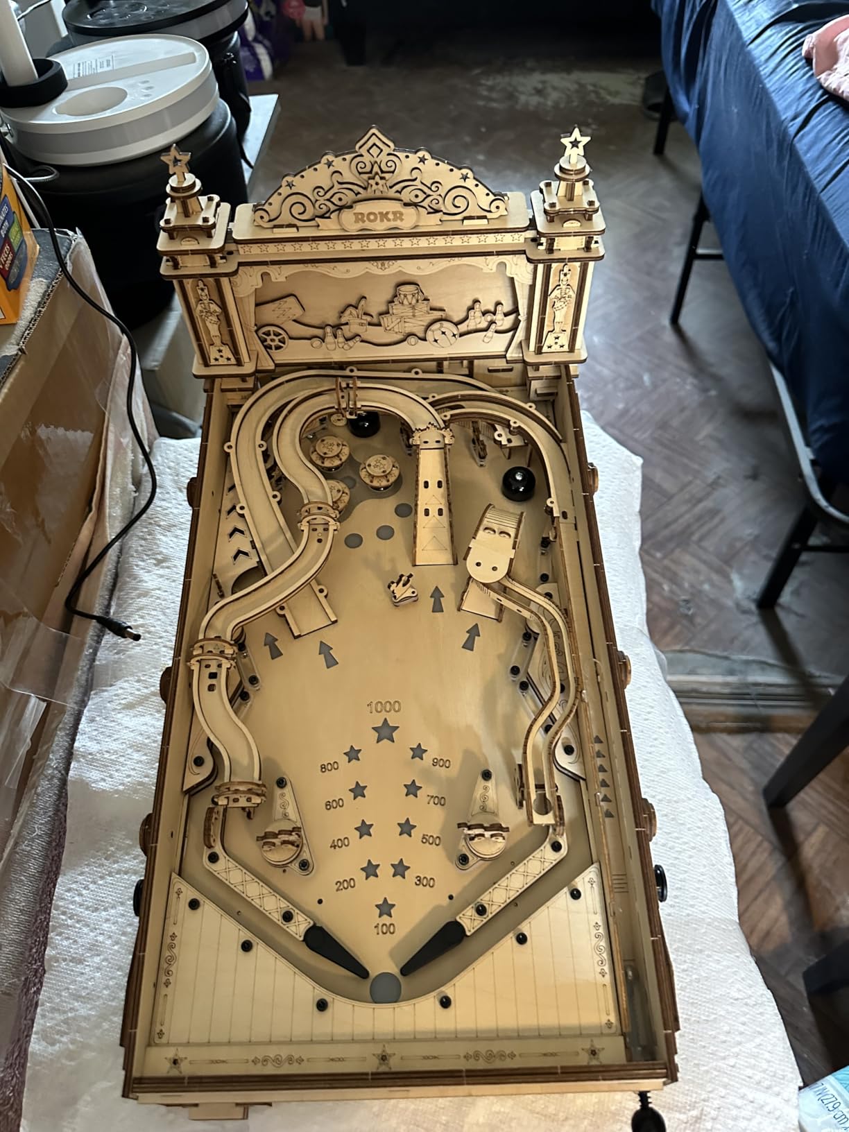 ROKR Miniature Pinball Machine-3D Wooden Puzzles for Adults-DIY Wood Model Kits for Adults-Toy Gifts for Ages 14 and Up customer photo 2