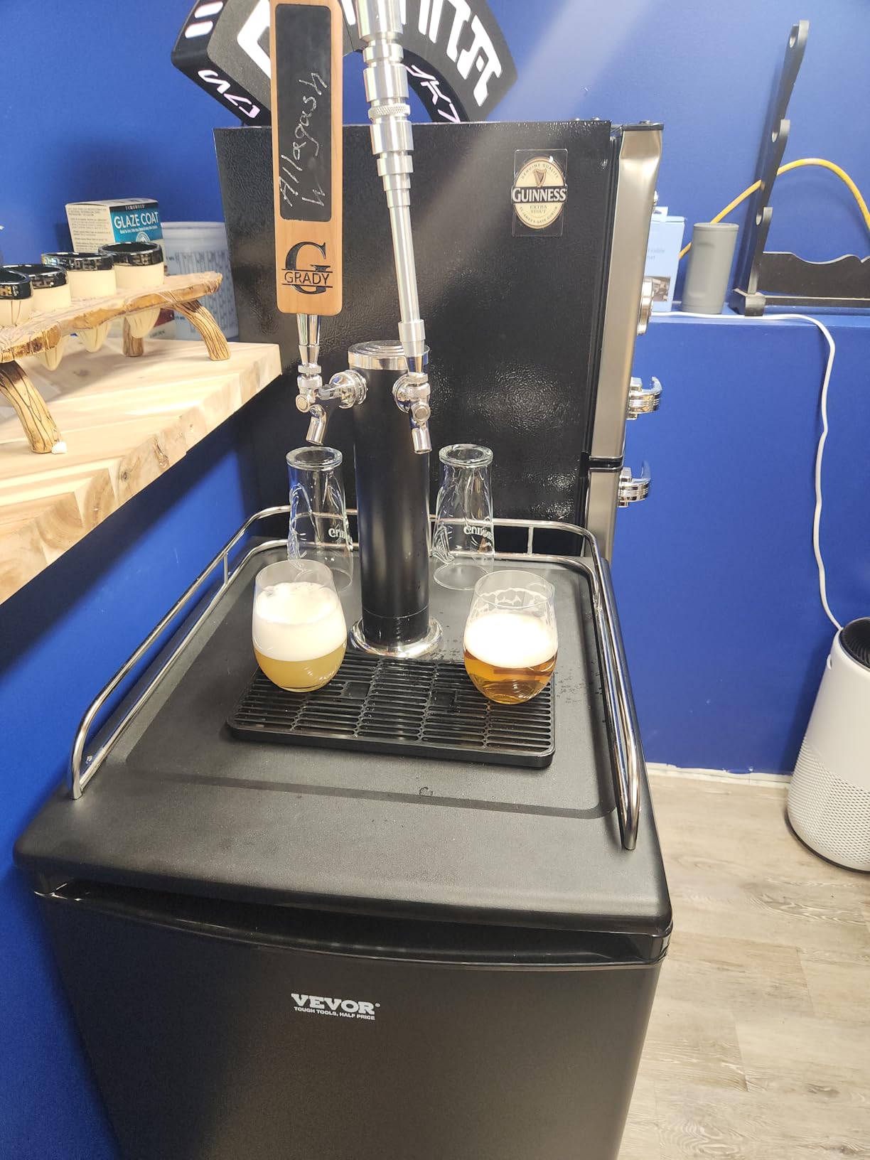 VEVOR Beer Kegerator, Dual Tap Commercial Draft Beer Dispenser for D system, Full Size Keg Refrigerator with 5lbs CO2 Tank customer photo 1