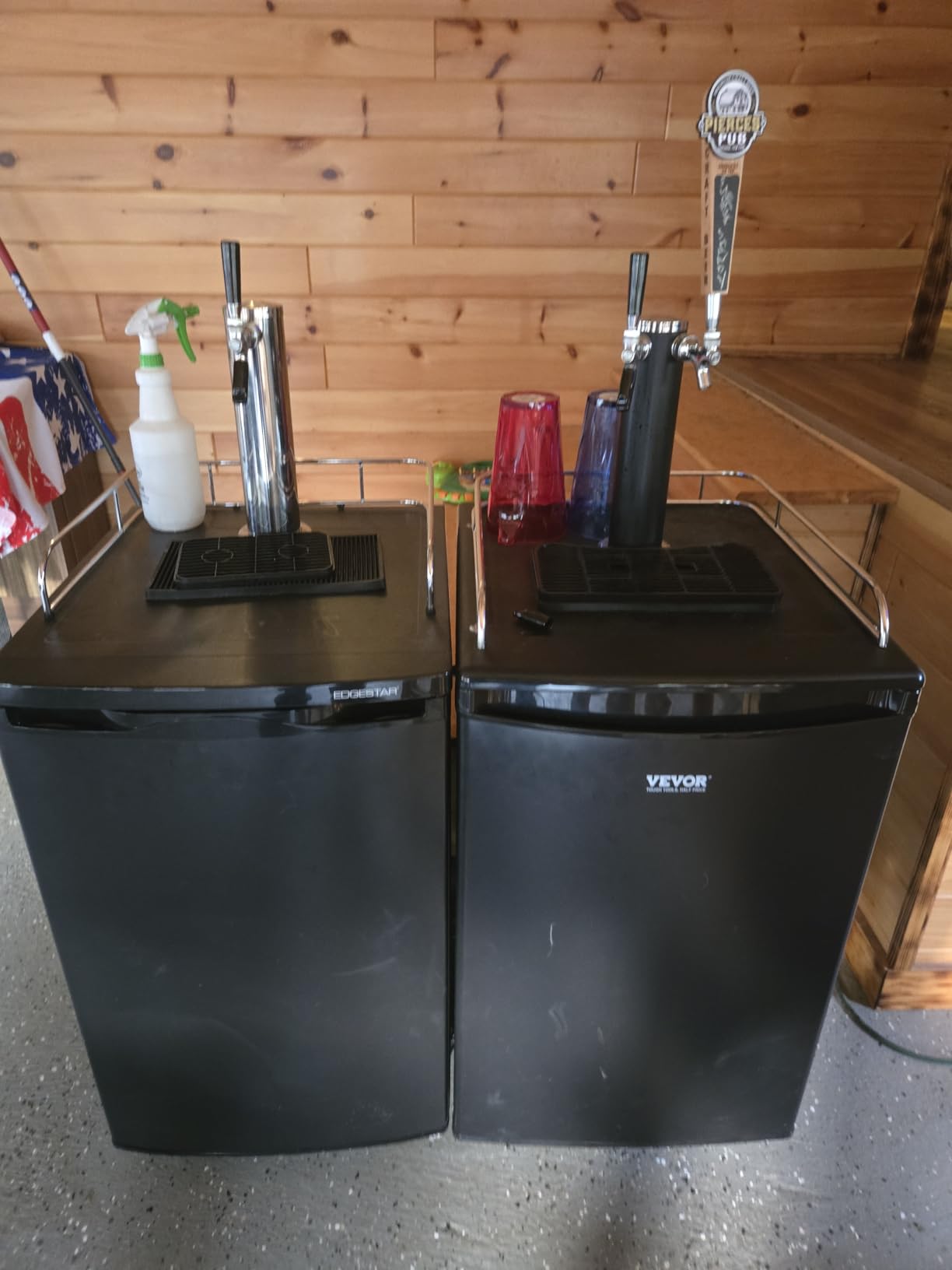 VEVOR Beer Kegerator, Dual Tap Commercial Draft Beer Dispenser for D system, Full Size Keg Refrigerator with 5lbs CO2 Tank customer photo 2
