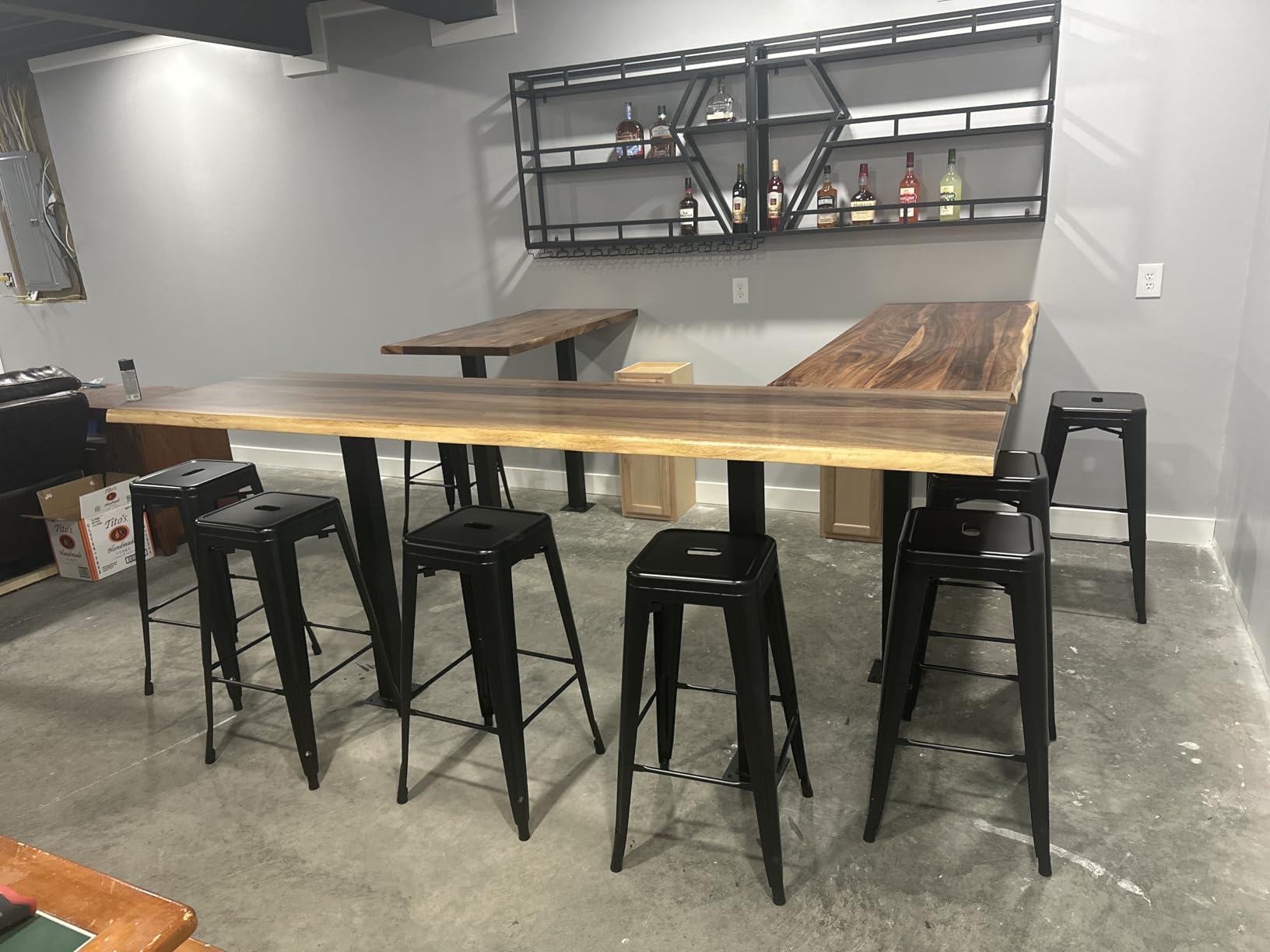Furmax 30 Inch Metal Bar Stools Set of 4, Counter Height Backless Stools, Industrial Bar Chairs Patio Stool Stackable Backless Stool for Kitchen/Dining Room/Bistro/Patio Indoor Outdoor customer photo 1