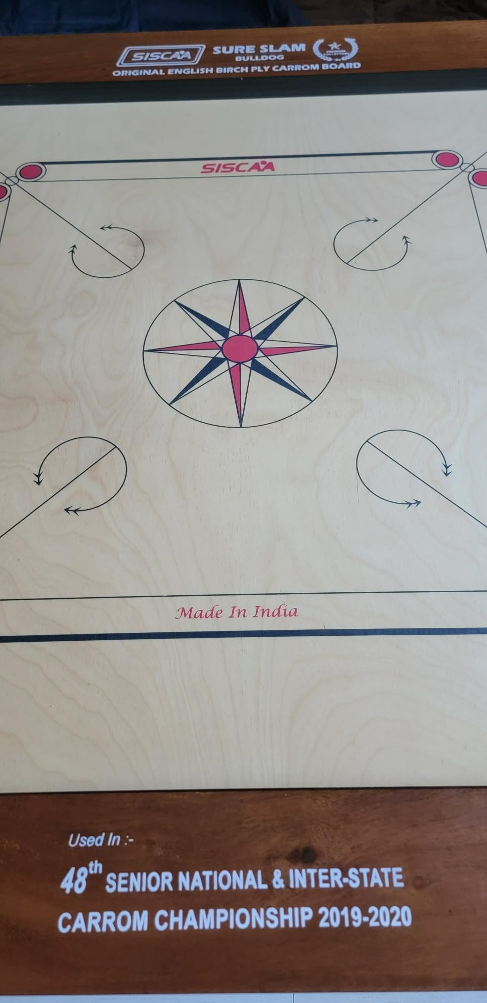 KNK Carrom Board Sure SLAM Indoor Board Game Approved by Carrom Federation of India & Maharashtra Carrom Association (Bulldog, 28mm) customer photo 1