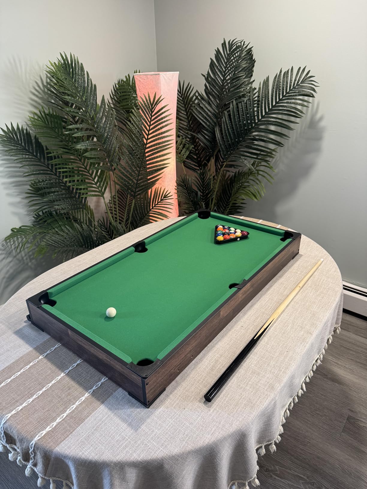 Best Choice Products 40in Tabletop Billiard Table, Pool Arcade Game Table for Living Room, Game Room w/ 2 Cue Sticks, Ball Set, Storage Bag customer photo 1