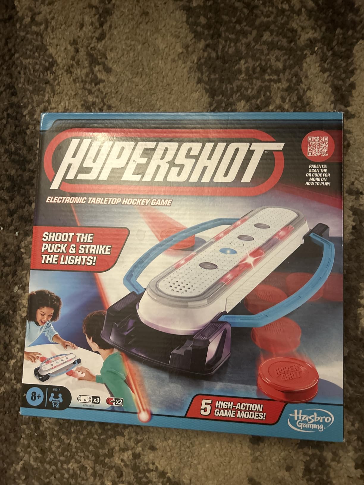 Hasbro Gaming Hypershot Electronic Tabletop Hockey Game | 5 Games in 1 | Music, Lights, and Sounds | Ages 8 and Up | for 1 to 2 Players customer photo 1