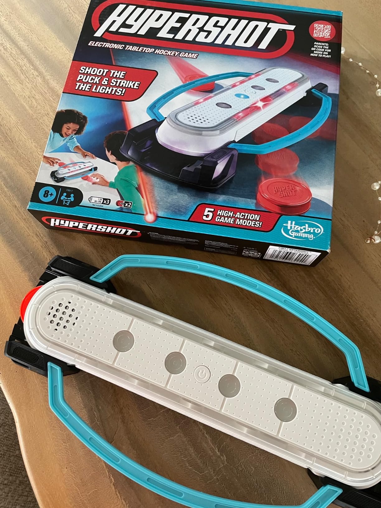 Hasbro Gaming Hypershot Electronic Tabletop Hockey Game | 5 Games in 1 | Music, Lights, and Sounds | Ages 8 and Up | for 1 to 2 Players customer photo 2
