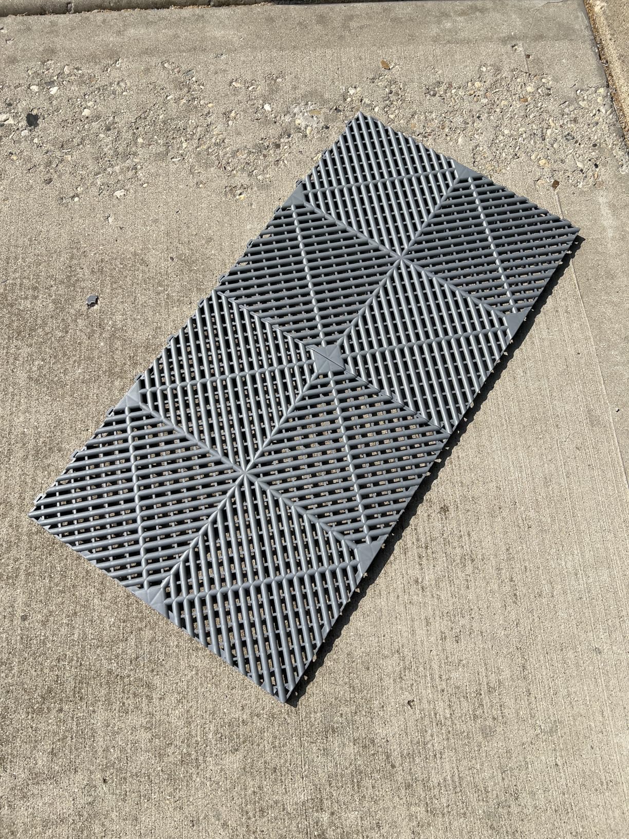 SafeRacks Ribbed Interlocking Garage Floor Tiles - Vented, Self-Draining, Non-Slip Flooring, Modular, Virgin Polypropylene, Ideal for Garages, Patios, Basements, Decks - Black - 82.56 sq ft - 48 Pack customer photo 1