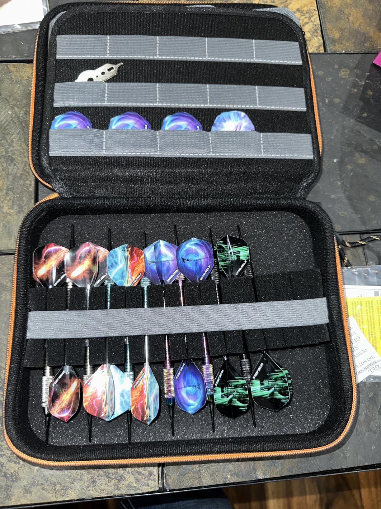 USA Gear XL Semi Hard Shell Dart Case - Protective Case for 15 Piece Dart Set, Tips, Flights and Shafts, and more Accessories - Locking Foam Design for Soft and Steel Tips customer photo 2