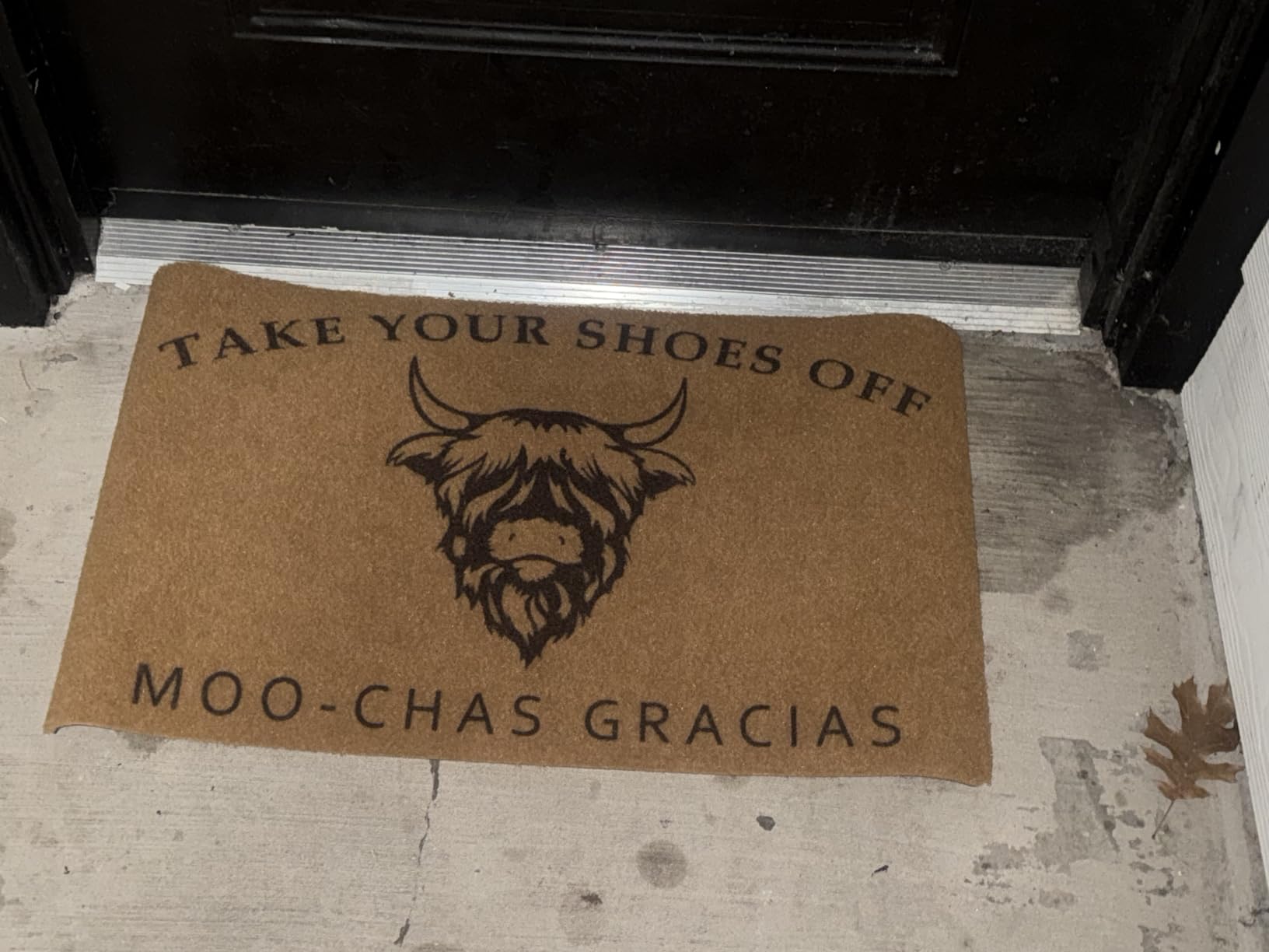 Funny Welcome Mat - Man Cave Rules for Home Bar, Garage, Guys Room, 17x30 Inch customer photo 2