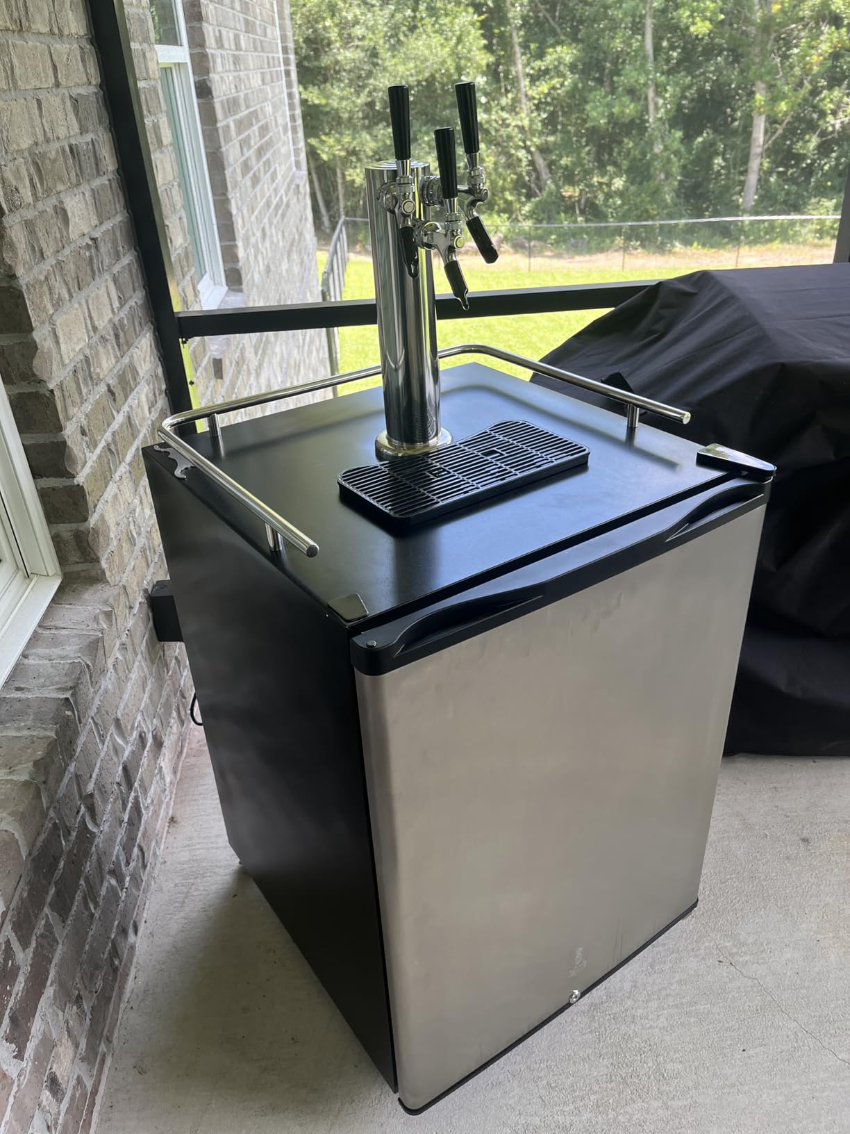 HCK Kegerator, 24 inch Outdoor Undercounter Refrigerator, 2 in 1 Full Size Beer Kegerator with 3 Taps Draft Beer Dispenser, Freestanding, Stainless Steel Door, Ideal for Patio and Outdoor Kitchen customer photo 2