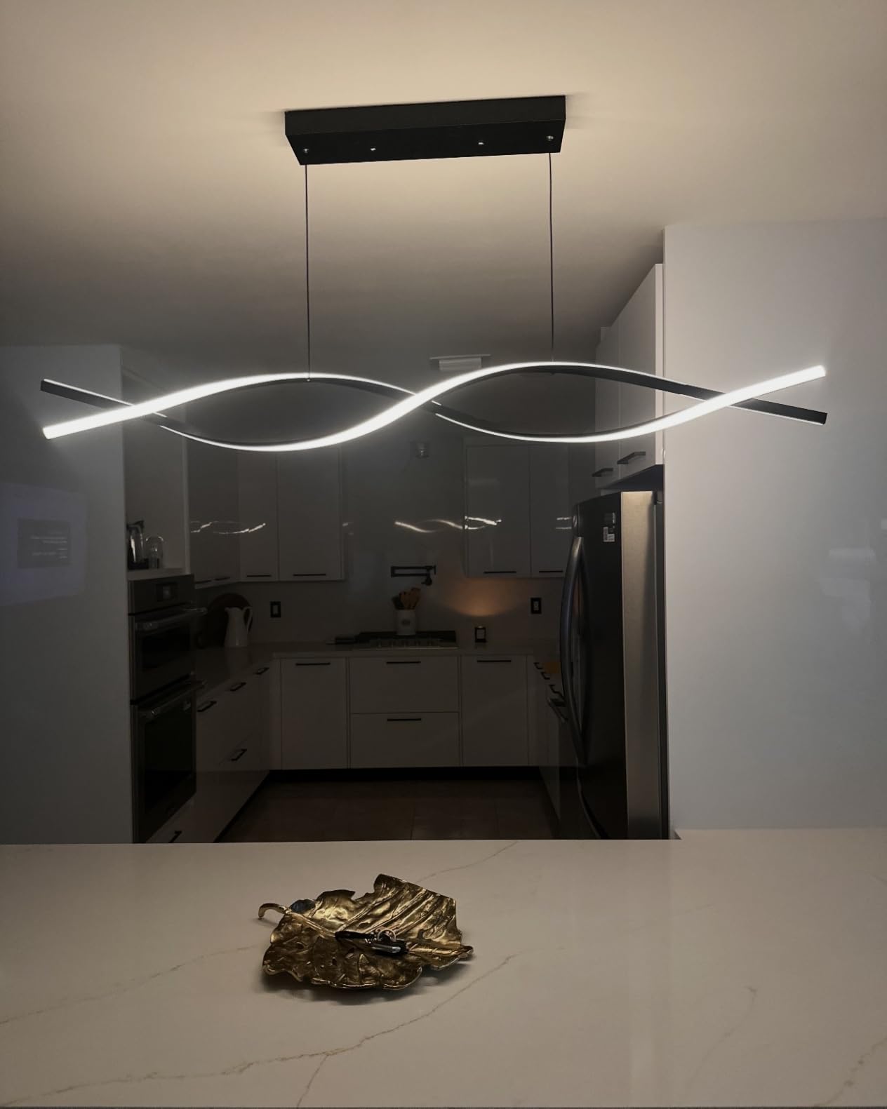 LED Island Lights, 3300k-6500K Dimmable Pool Table Light with Remote, Modern Pendant Lights for Kitchen, 56.29