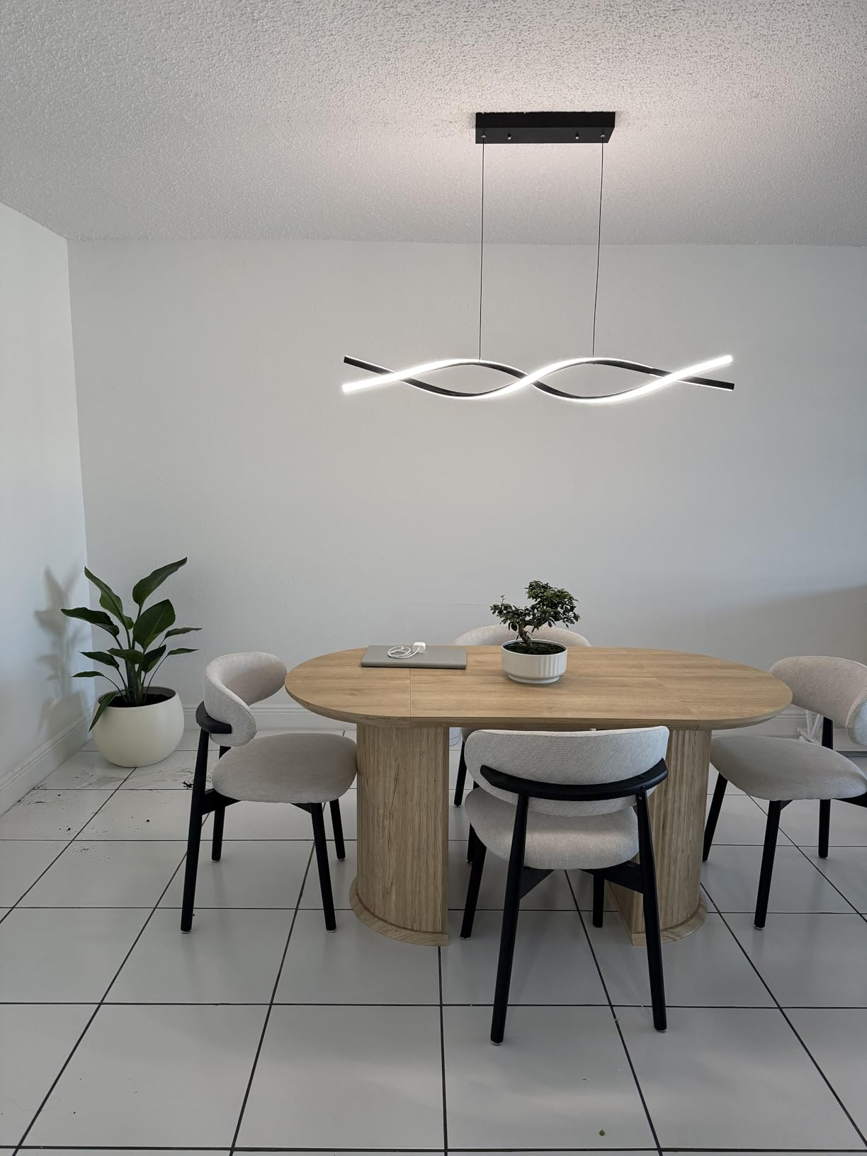 LED Island Lights, 3300k-6500K Dimmable Pool Table Light with Remote, Modern Pendant Lights for Kitchen, 56.29