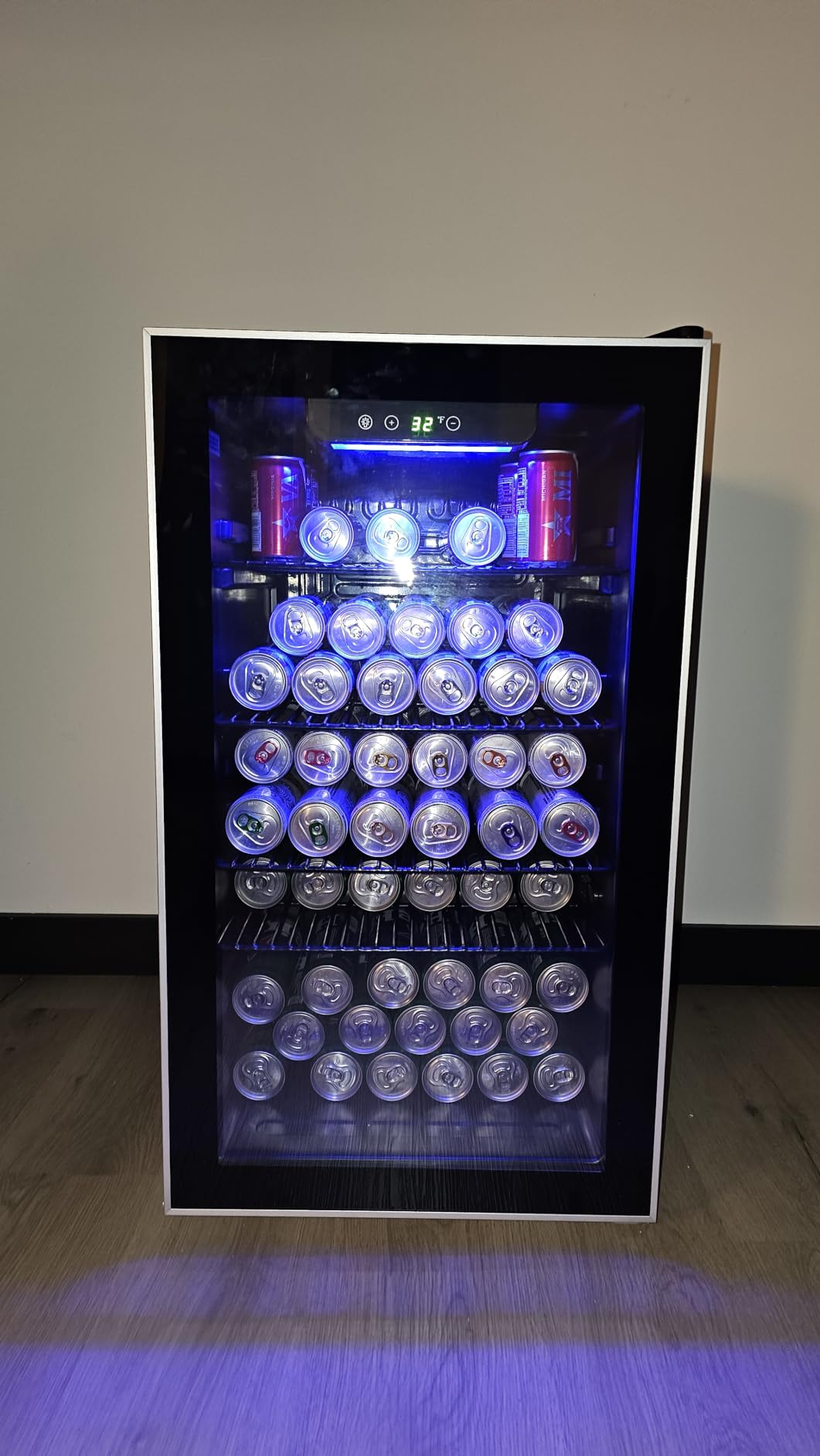 Electactic Mini Fridge 130 Can Beverage Refrigerator Cooler, 3.2 Cu.Ft Drink Fridge for Soda Wine Beer, Adjustable Temperature Control for Home Office, Black customer photo 2