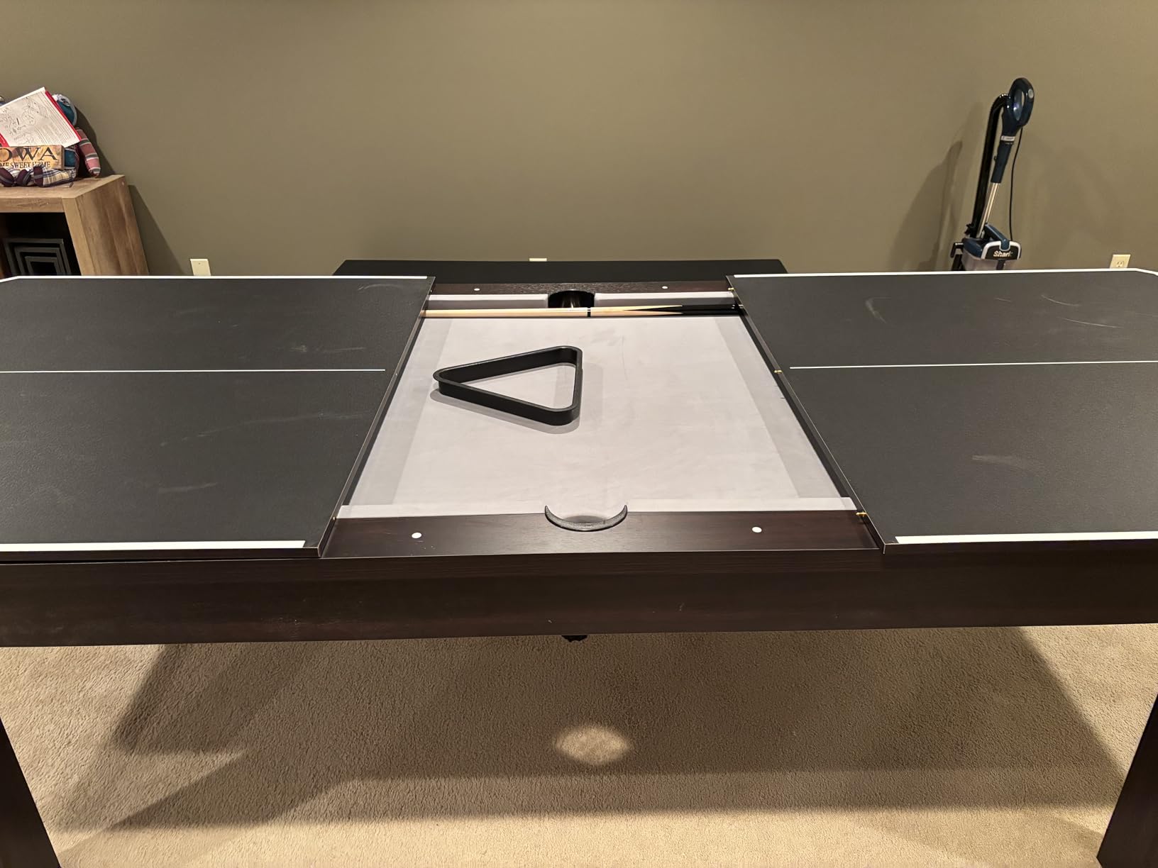 GoSports 3 in 1 Pool, Dining, & Table Tennis Combo Table and Storage Benches - 7 ft or 8 ft - Convertible Billiards and Table Tennis with Accessories customer photo 1