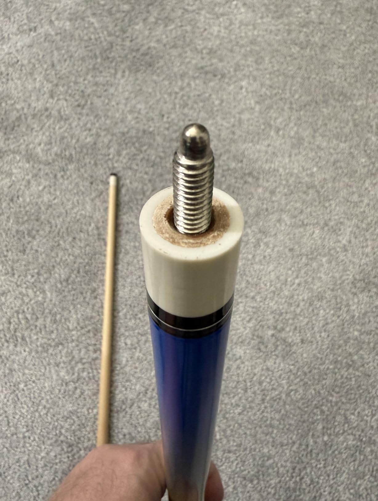 HomeSeason Snooker Cue Stick 18oz 1/2 Jointed 57in Pool Cue, with Extension Leatherette Cue Bag, Durable Ash Wood Billiards Cue customer photo 2
