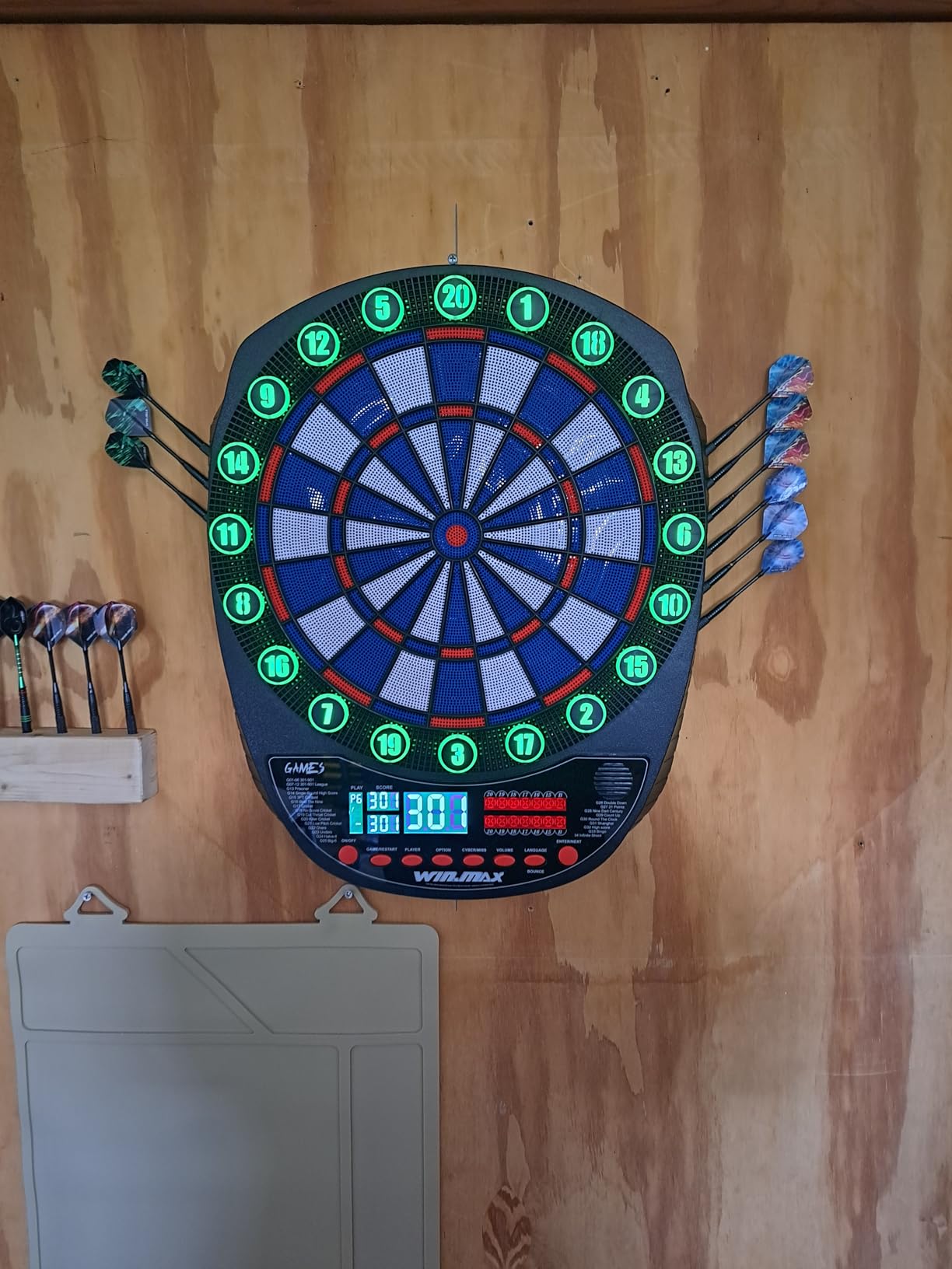WIN.MAX Electronic Dart Board Soft Tip Dartboard Set LED Displays 3 Languages with 12 Darts 100 Tips Power Adapter customer photo 2