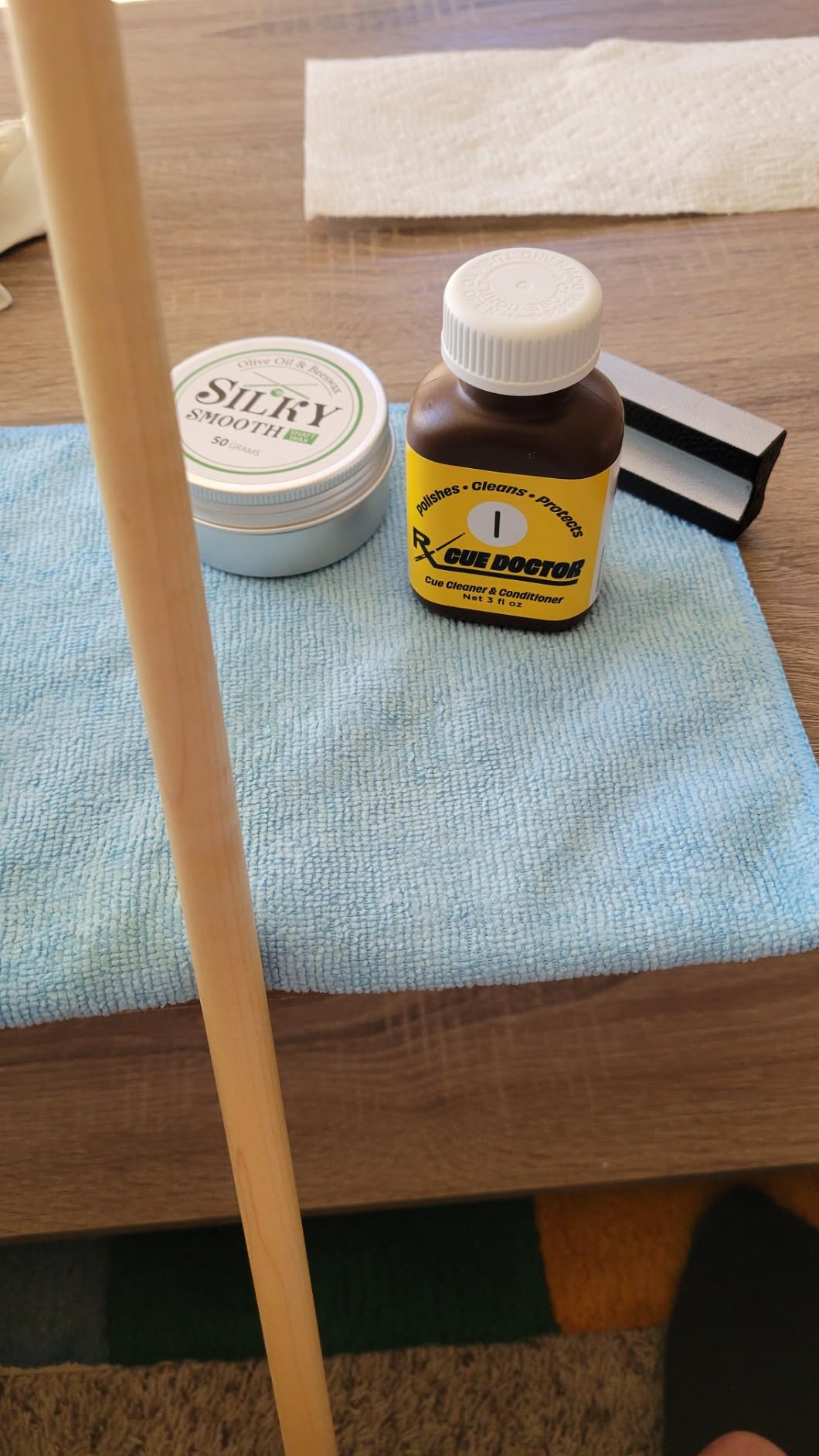 Pool Billiard Cue Cleaner & Conditioner Polishes Cleans Protects 3 oz bottle customer photo 1