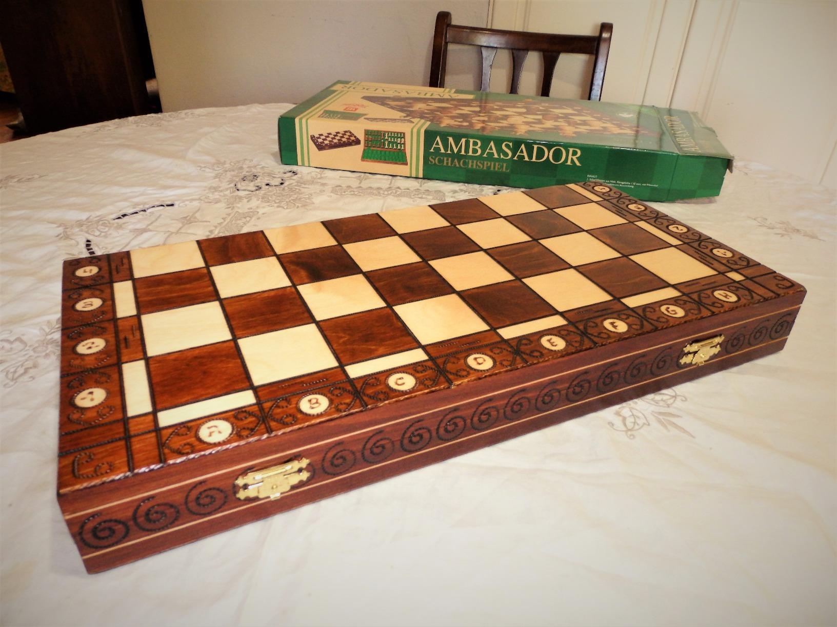 Wegiel Handmade European Ambassador Chess Set - Wooden 21 Inch Beech & Birch Board with Felt Base - Carved Hornbeam & Sycamore Wood Chess Pieces customer photo 2