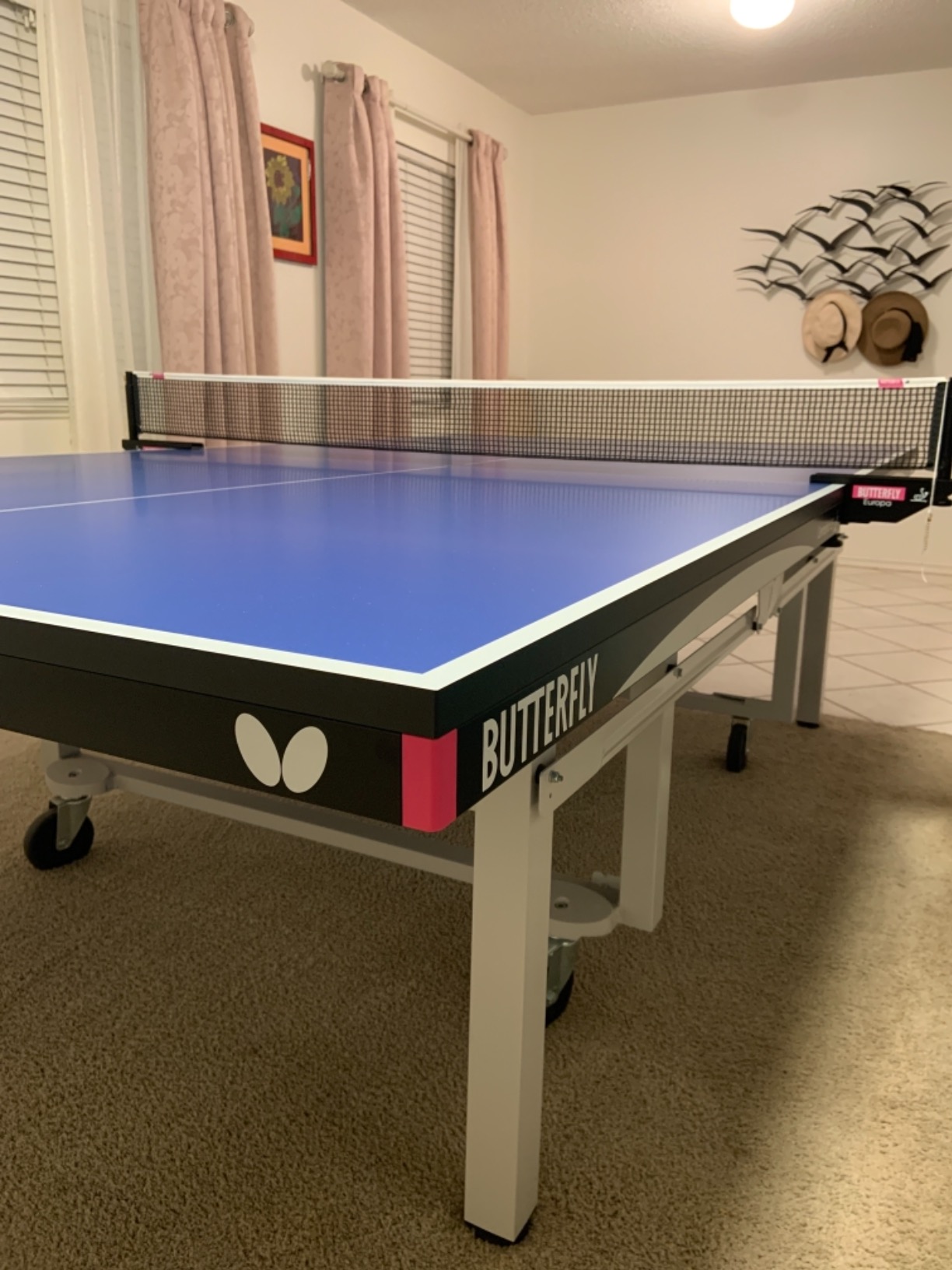 Butterfly Centrefold 25 Table Tennis Table-Indoor Rollaway Ping Pong Table-5-Year Warranty Game Table-ITTF Approved-For Tournaments & Clubs-Free Professional Ping Pong Net-No Assembly customer photo 2
