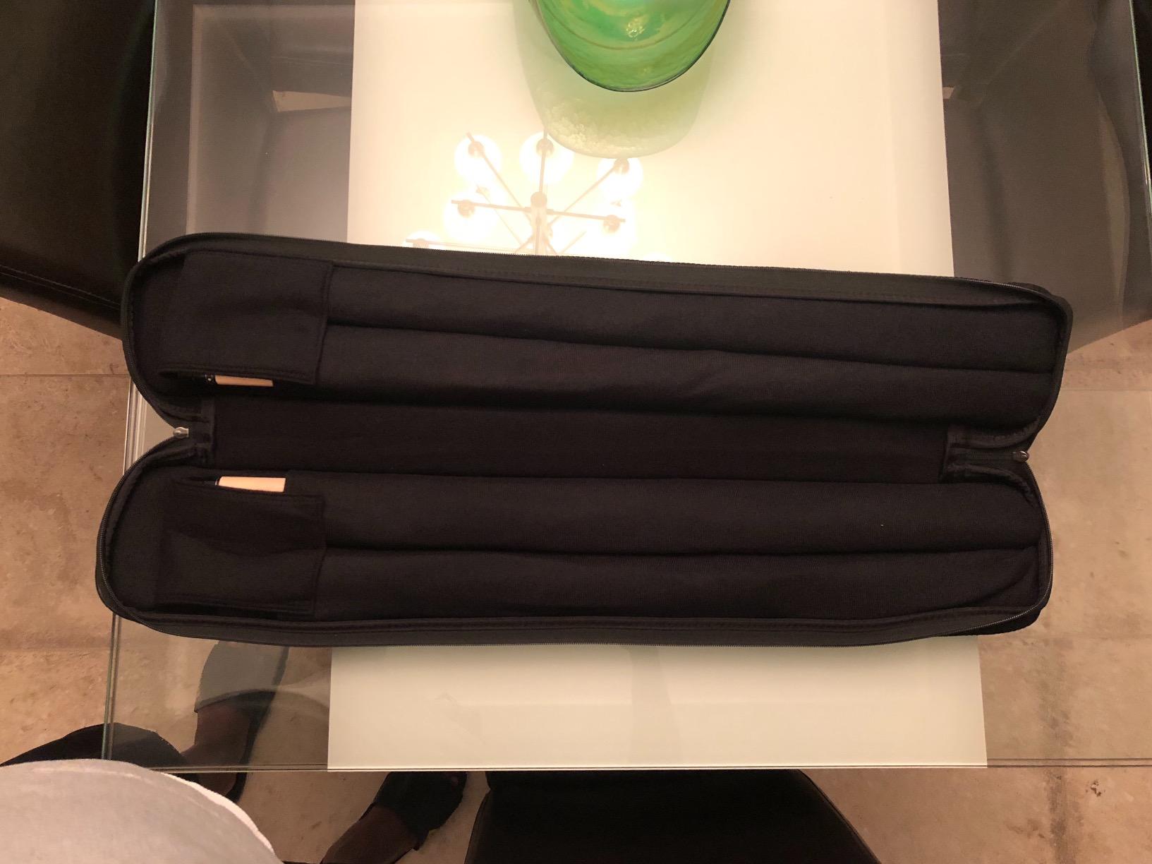 Lucasi Brown Leatherette Soft Pool Cue Case with Black Accents, 4B/8S (LC5) customer photo 2