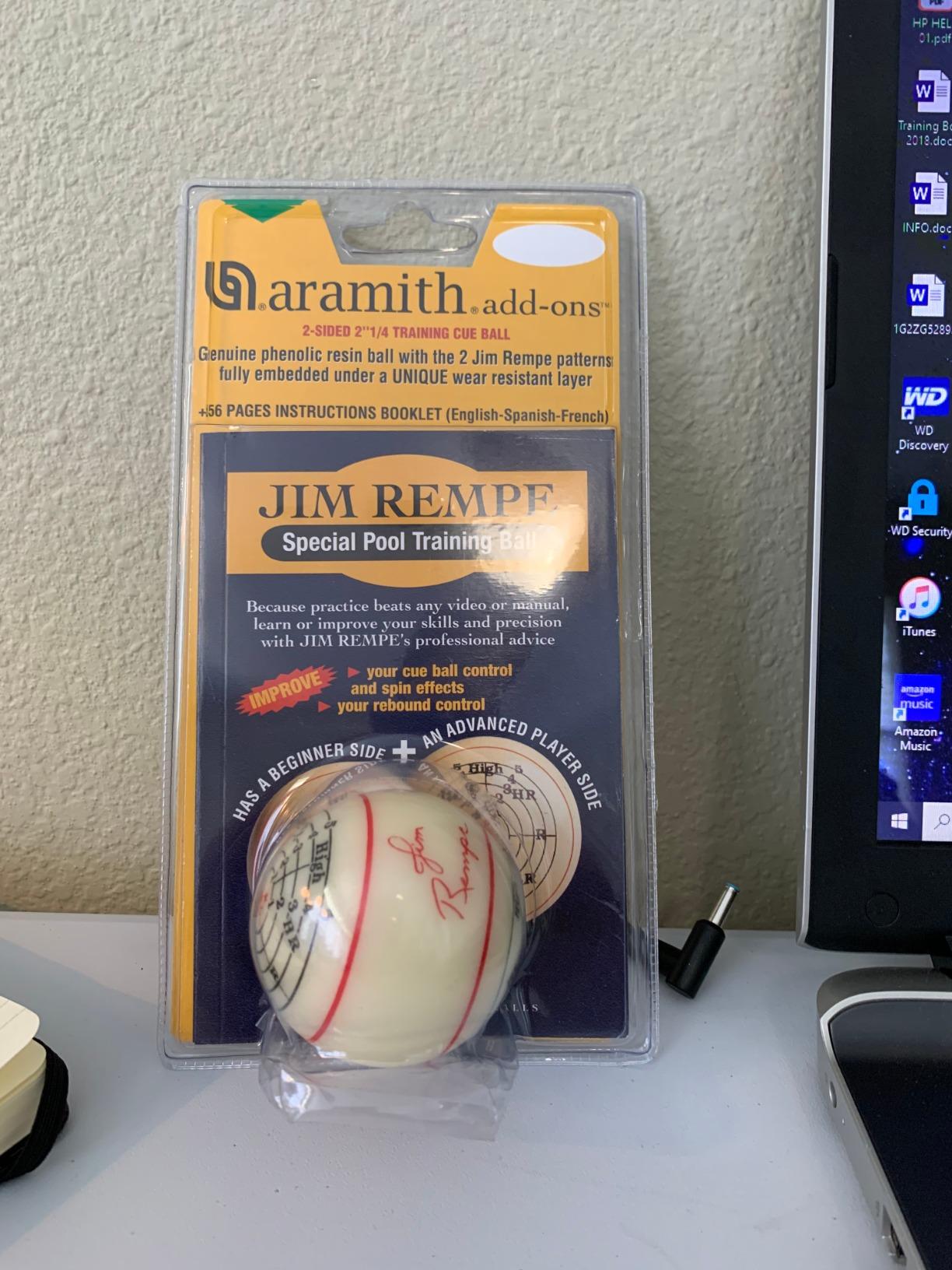 Aramith Jim Rempe Training Cue Ball 2-1/4