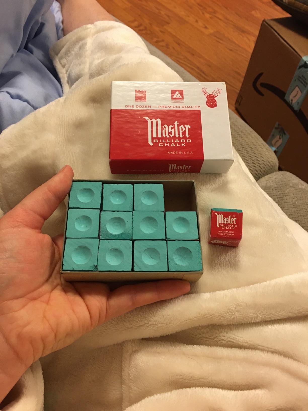 Master Billiard/Pool Cue Chalk Box, 12 Cubes customer photo 2