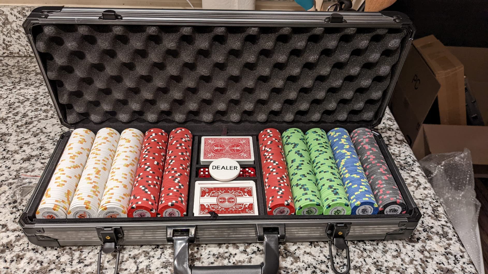 Poker Chips Set - 500pc Monaco Casino 13.5g Clay Poker Chips Set by Versa Games customer photo 1