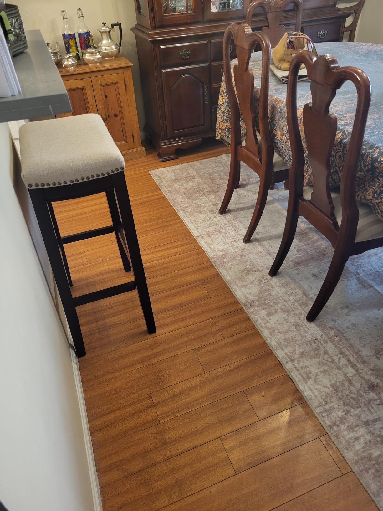 Linon Harper Stool Fabric Top customer photo 1
