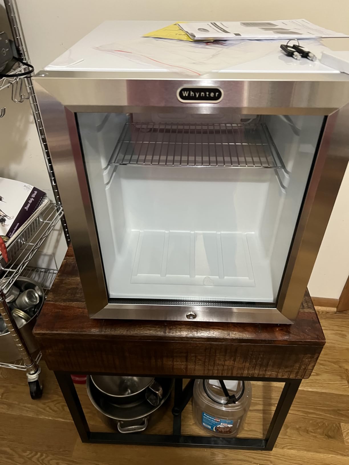 Whynter Beverage Refrigerator with Double-Layer Glass Door, 127-Can 3.1 Cu Ft Freestanding Drink Mini Fridge, BR-130SB, Stainless Steel customer photo 2