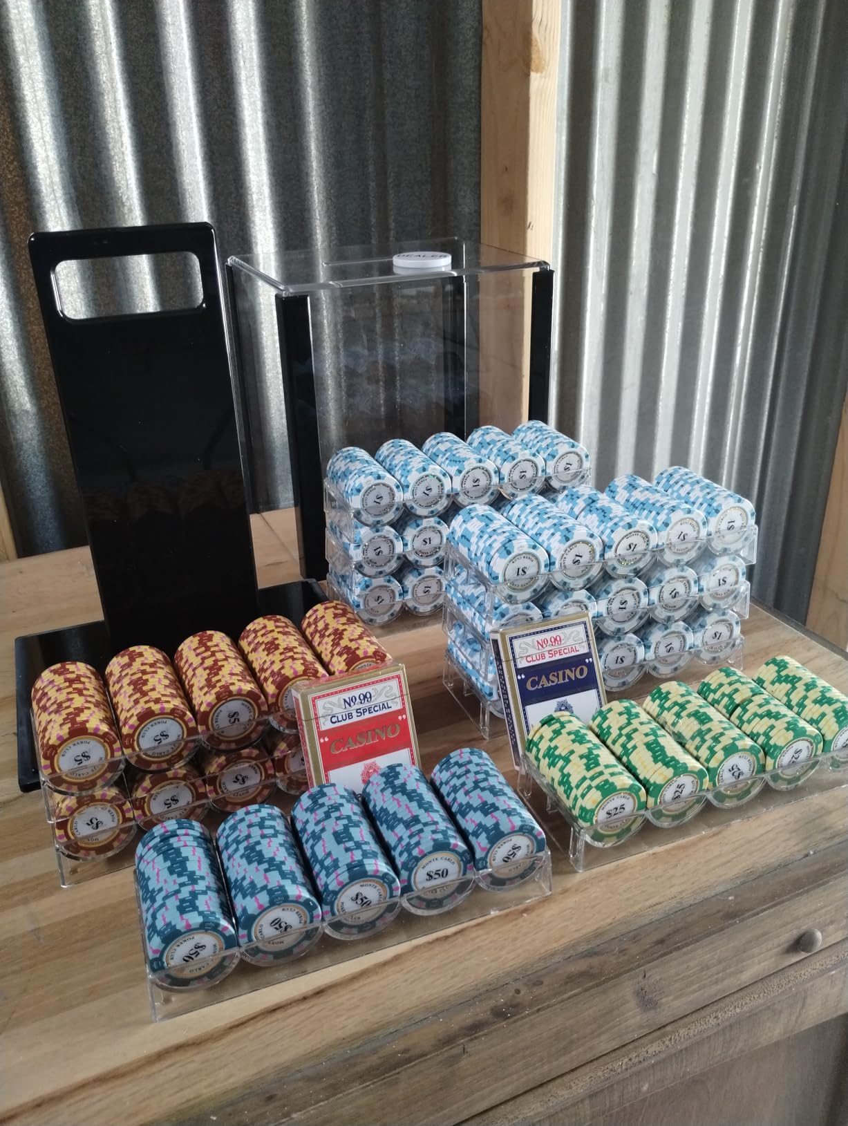 1000pcs 14g Monte Carlo Poker Club Poker Chips Set with Custom Build (1000 Chips Acrylic Case) customer photo 1