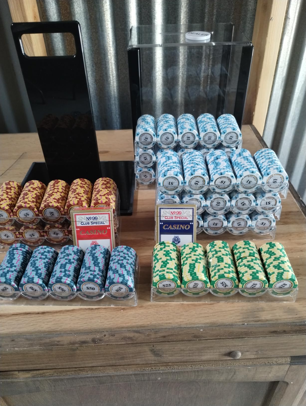 1000pcs 14g Monte Carlo Poker Club Poker Chips Set with Custom Build (1000 Chips Acrylic Case) customer photo 2