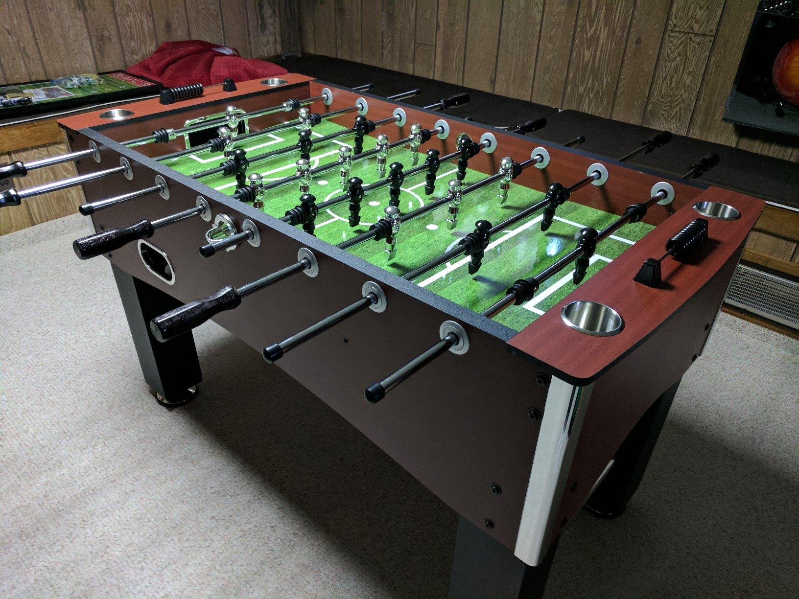 Hathaway Hurricane 54-Inch Foosball Table for Family Game Rooms with Light Cherry Finish, Analog Scoring and Free Accessories customer photo 1