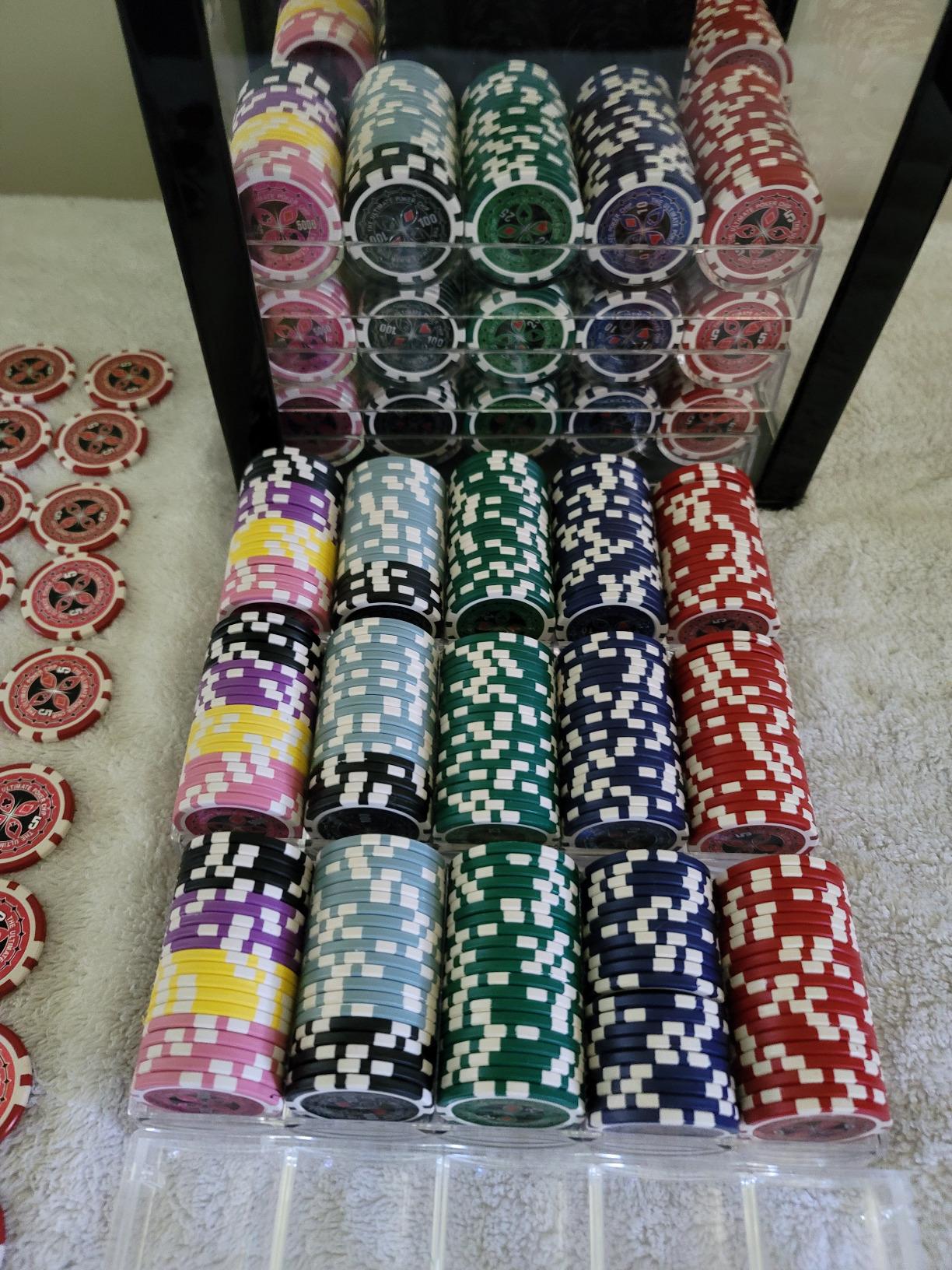 MRC 1000pcs Ultimate Laser Poker Chips Set with Acrylic Case Custom Build customer photo 1