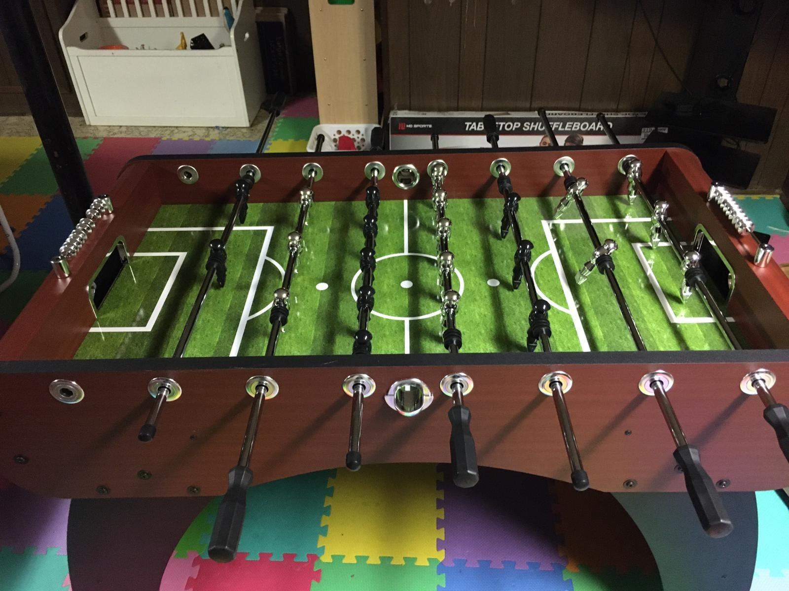 Hathaway Metropolitan 54 inch Foosball Table Adult Size for Family Game Rooms - Smooth Playfield, Dual Abacus Scoring, Weighted Players, Cherry Finish customer photo 1